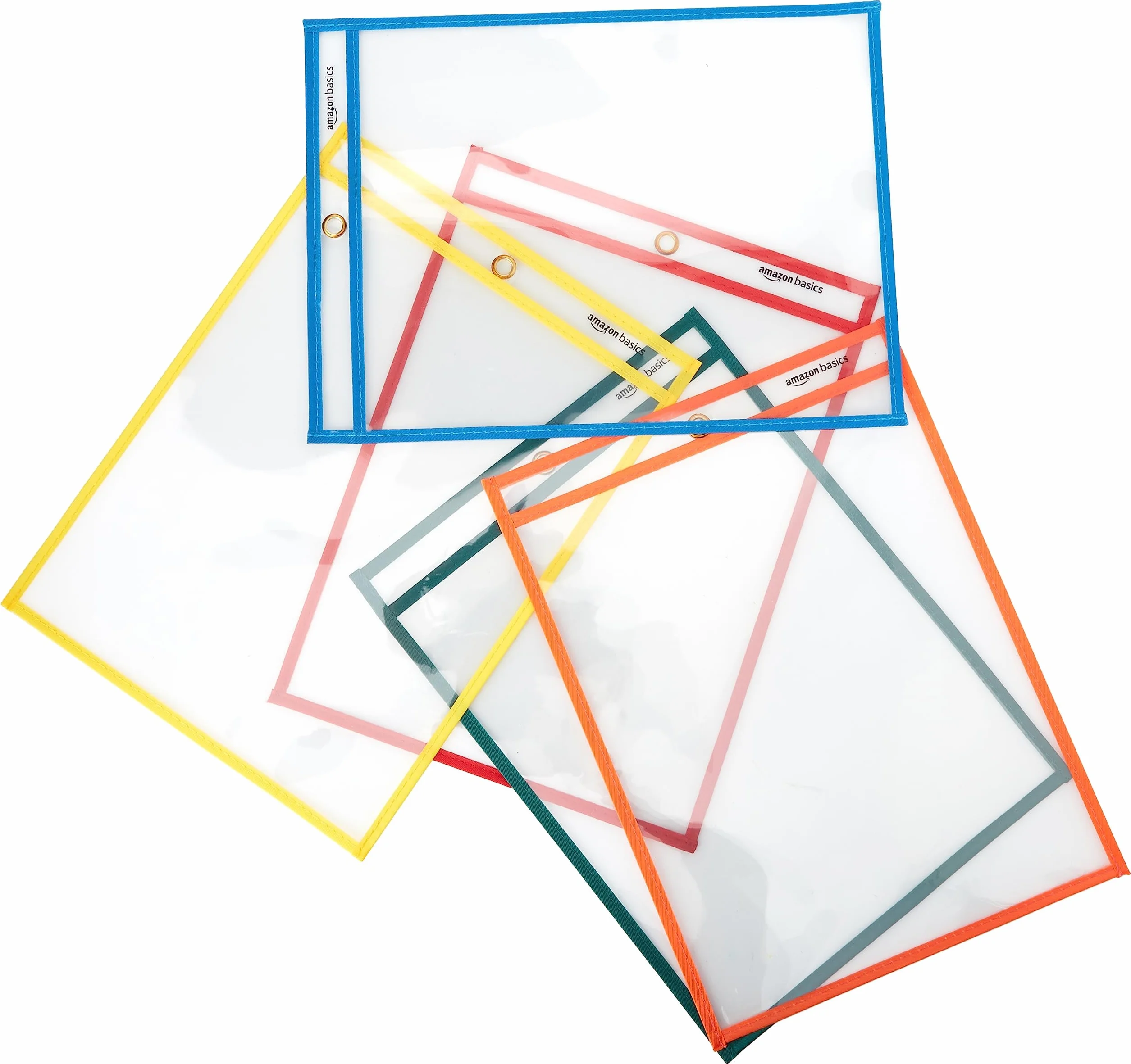 Amazon Basics Bolsas para documentos resistentes, para presentación, 21.6 x 28 cm, 25 unidad, Paquete de 1, Multicolor