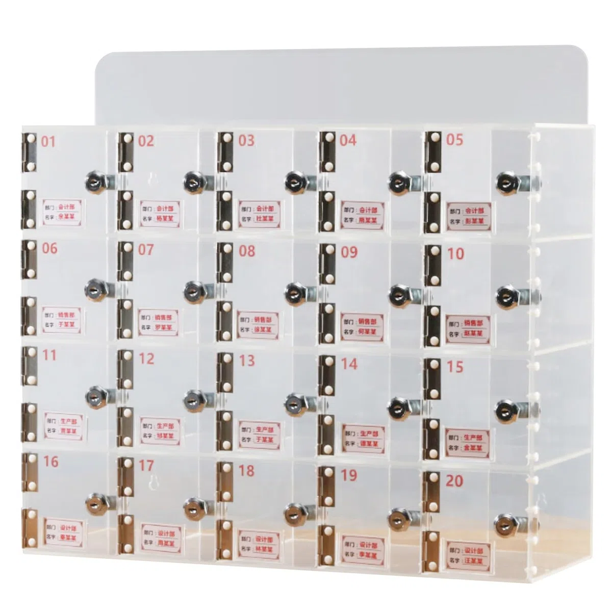 SDdPulse Caja de almacenamiento de acrílico para teléfono móvil montada en la pared, taquillas de empleados de 15 bits para espacios de trabajo y almacenamiento seguro del teléfono, ideal para