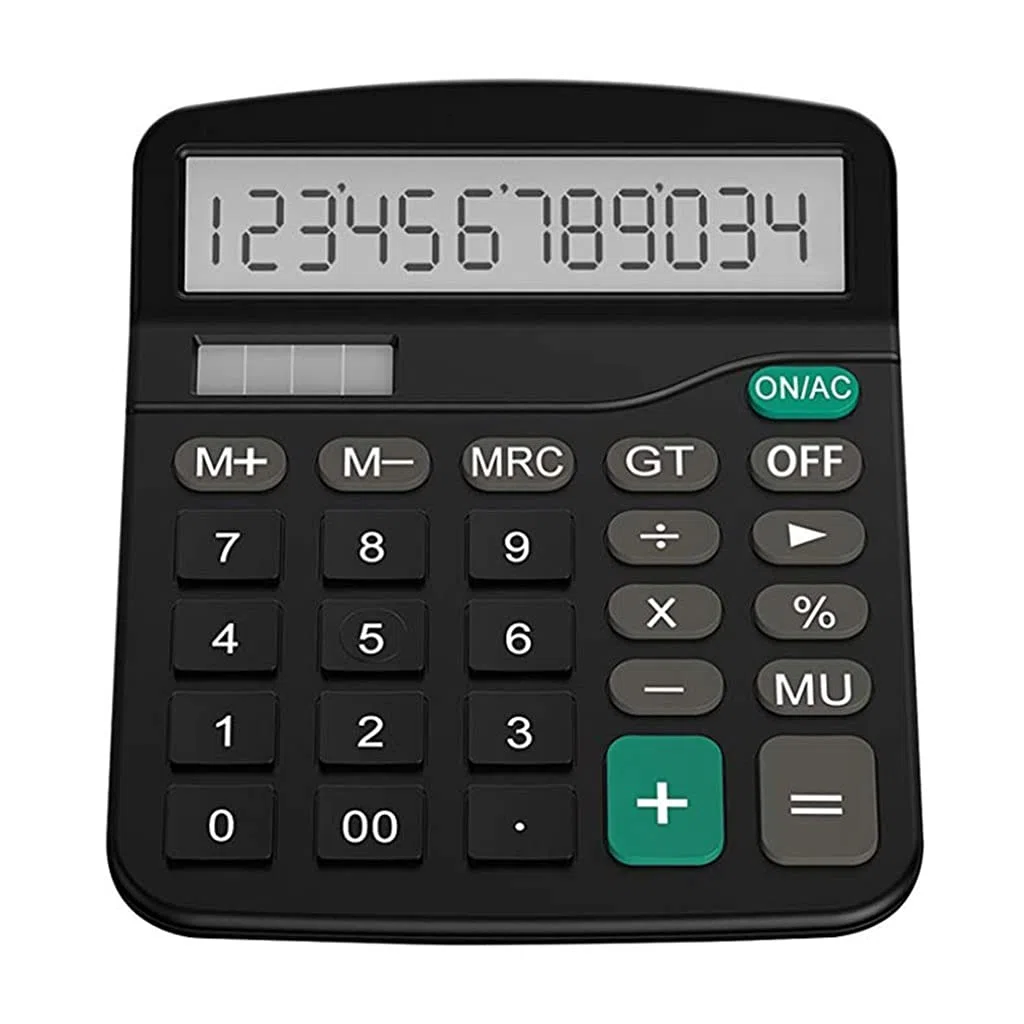 JFDBGU Office Finance Calculator Plastic Solar Computer Business Finance Office Calculator Oficina de la calculadora de Escritorio de 12 bits