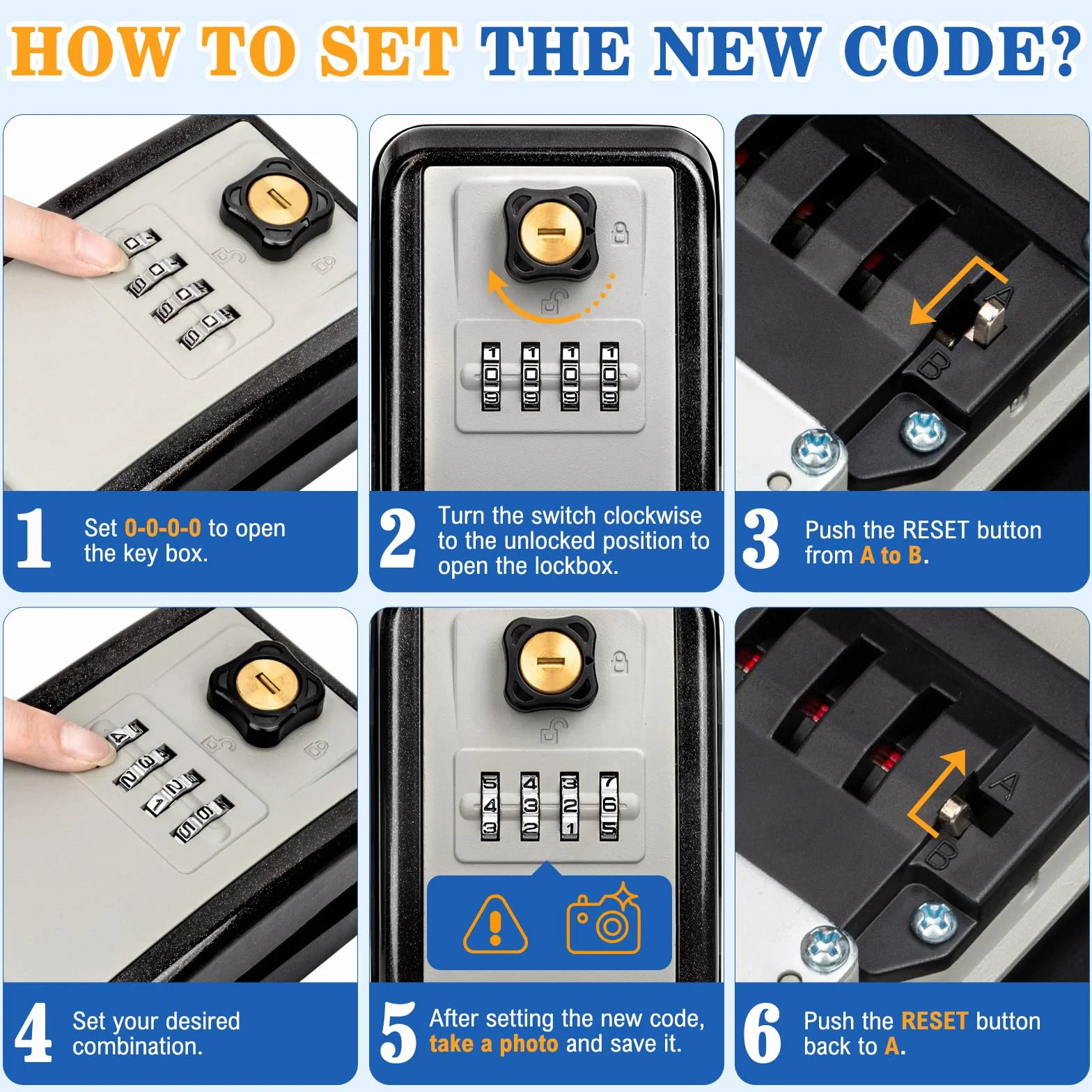 TEUEN Caja de Seguridad para Llaves, Gran Capacidad con Combinación para Exterior