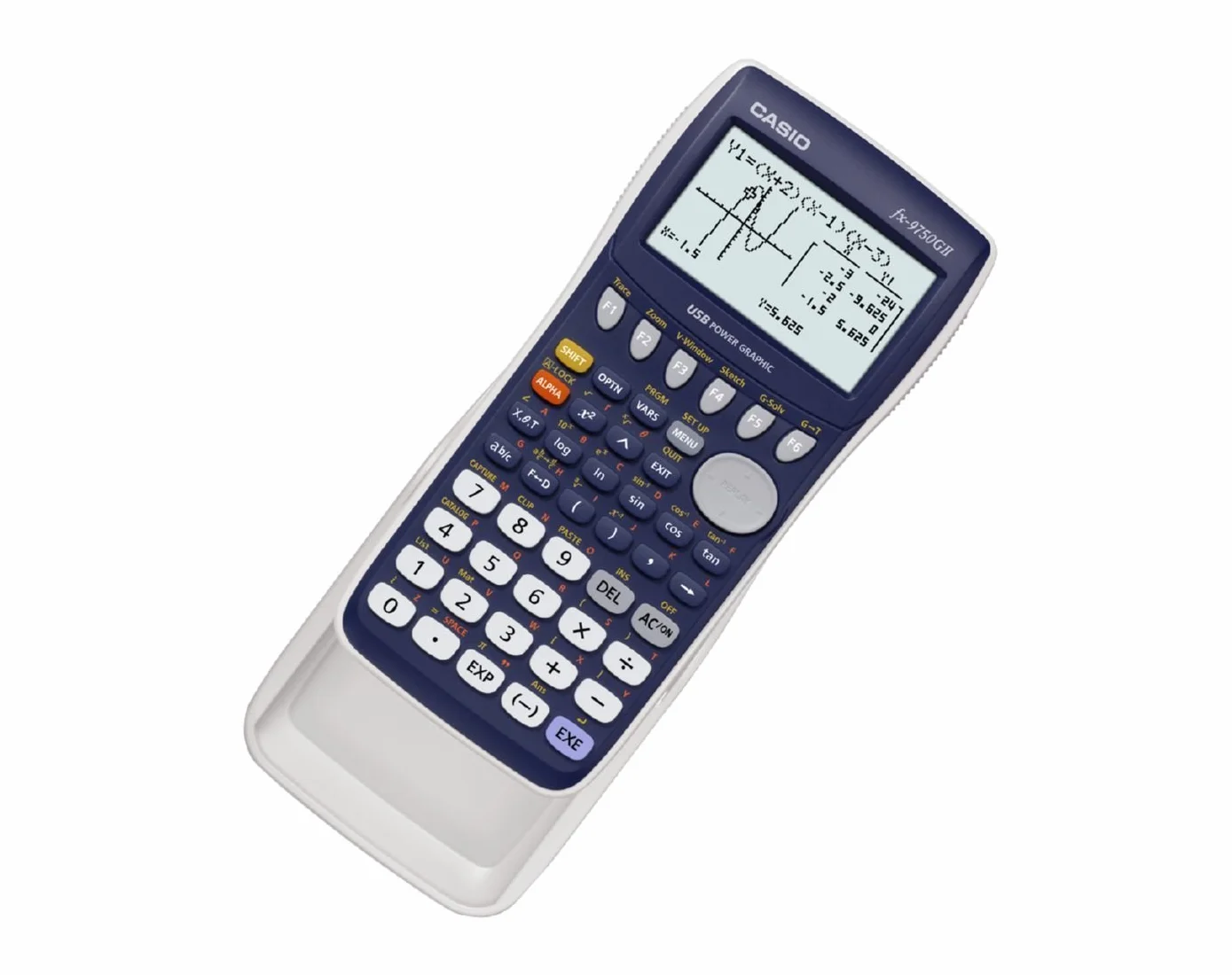 Casio FX-9750GII Bolsillo - Calculadora (Bolsillo, Calculadora científica, Color Blanco/Azul, De plástico, 8 líneas, 64 x 128 Pixeles)
