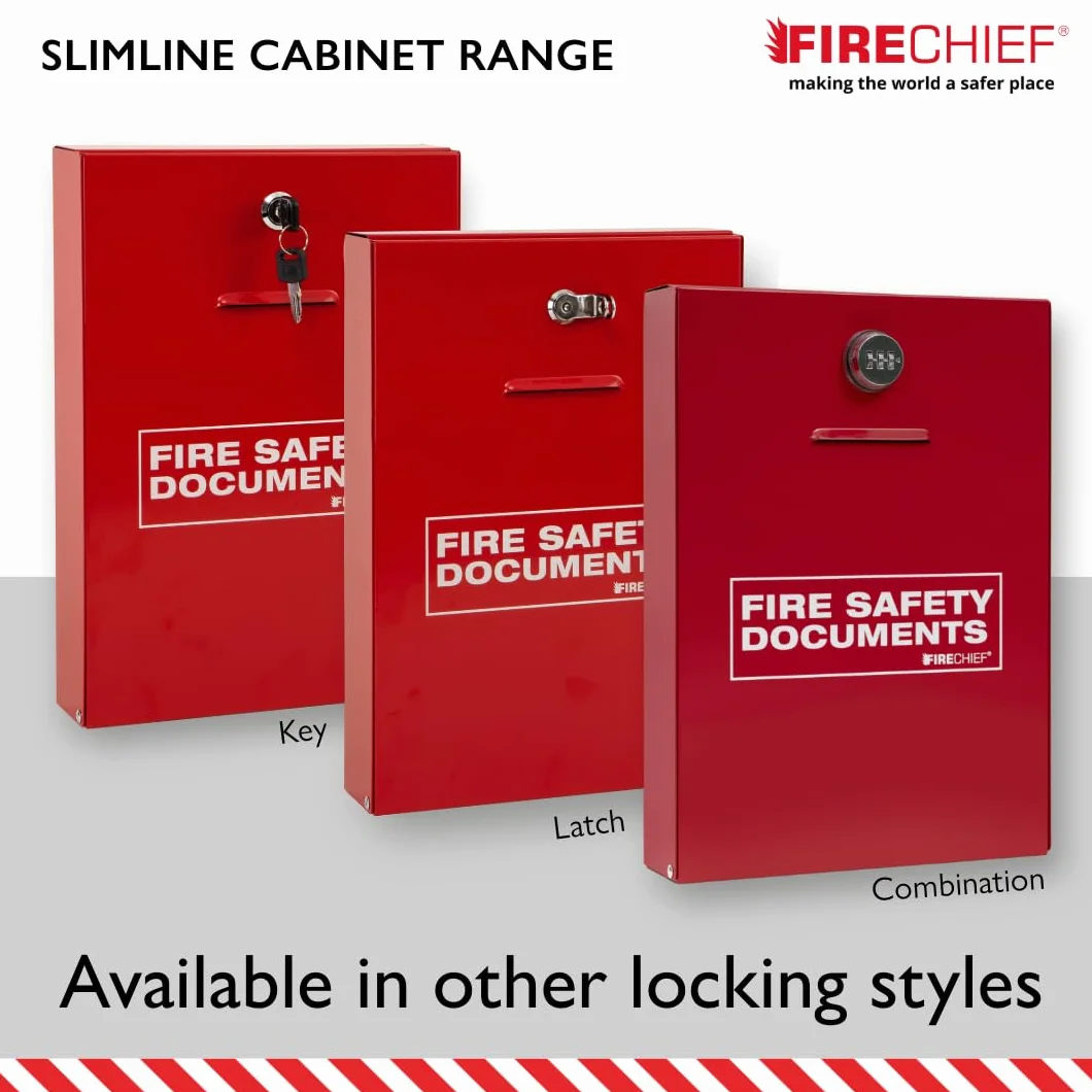 Firechief DHS2 - Soporte para documentos con cierre, color rojo
