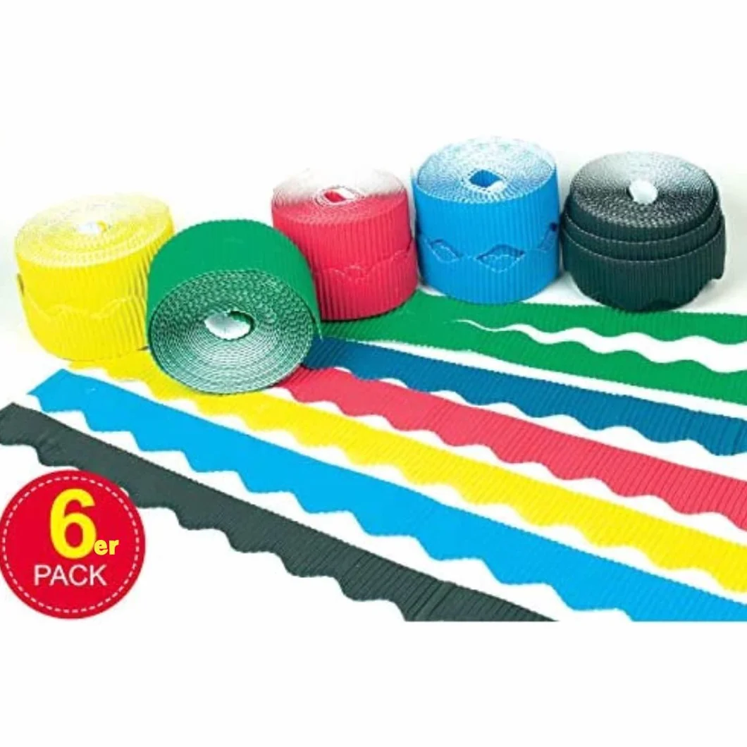 Baker Ross Cenefas corrugadas para decoración de aulas y tablones de anuncios Paquete de 6