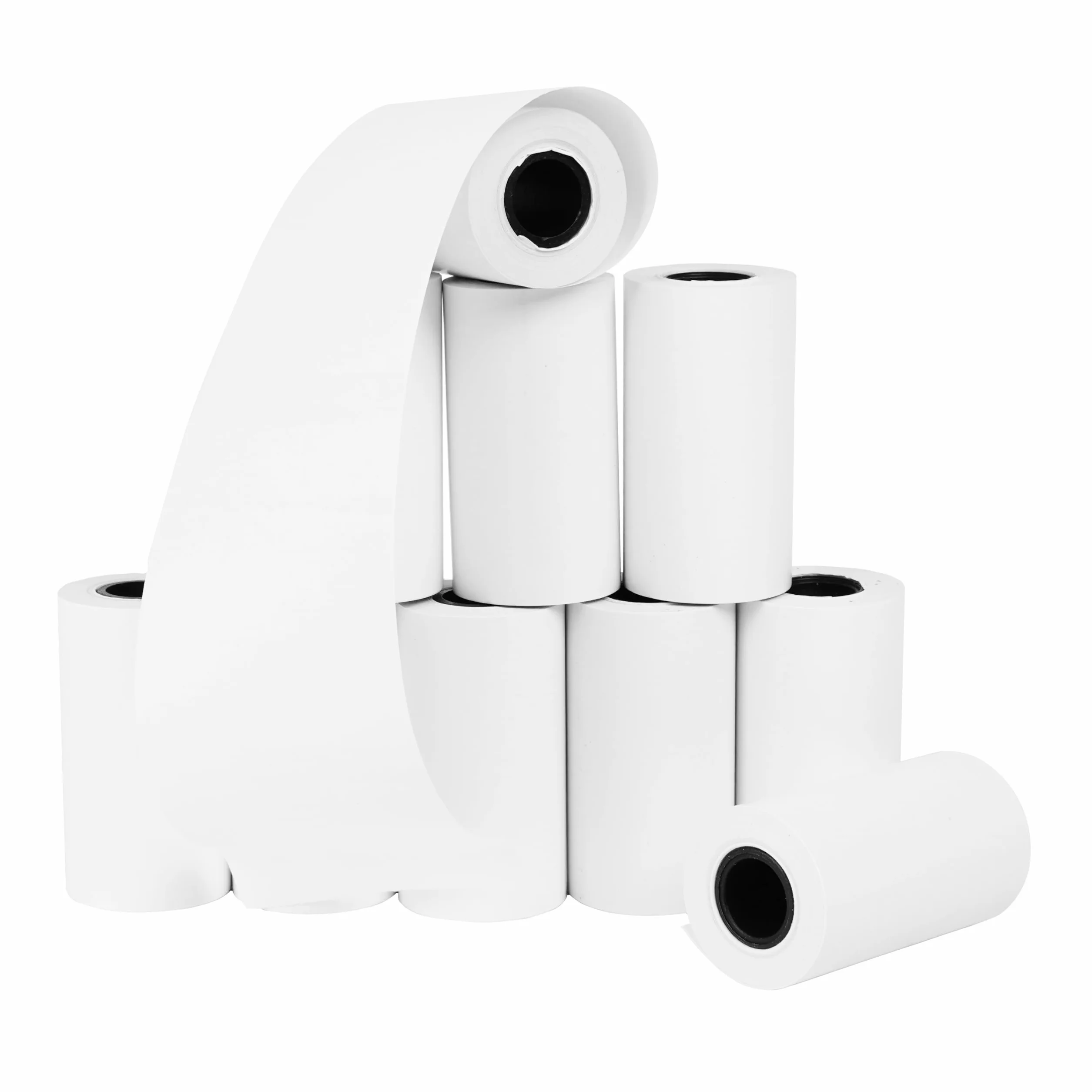 Inoverse EC-Cash - Rollos de papel térmico (80 mm x 60 mm x 12 mm, para sistema de caja registradora, impresora EPOS y terminal POS, papel de impresión de tinta blanca cero, sin BPA, 50 m, 40 rollos)