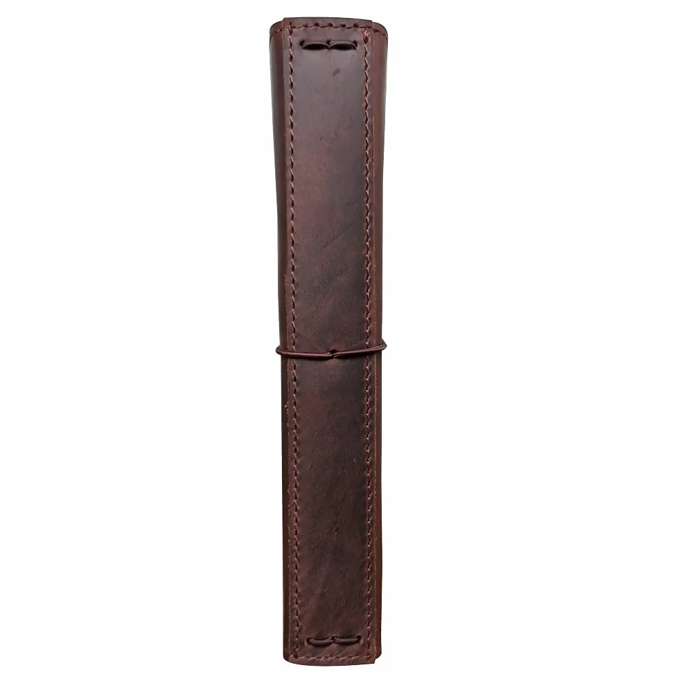 Cubierta para Cuaderno de Viajeros newestor con Bolsillos Interiores, Ranuras para Tarjetas y Soporte para Bolígrafo, Tamaño A5, Marrón Oscuro