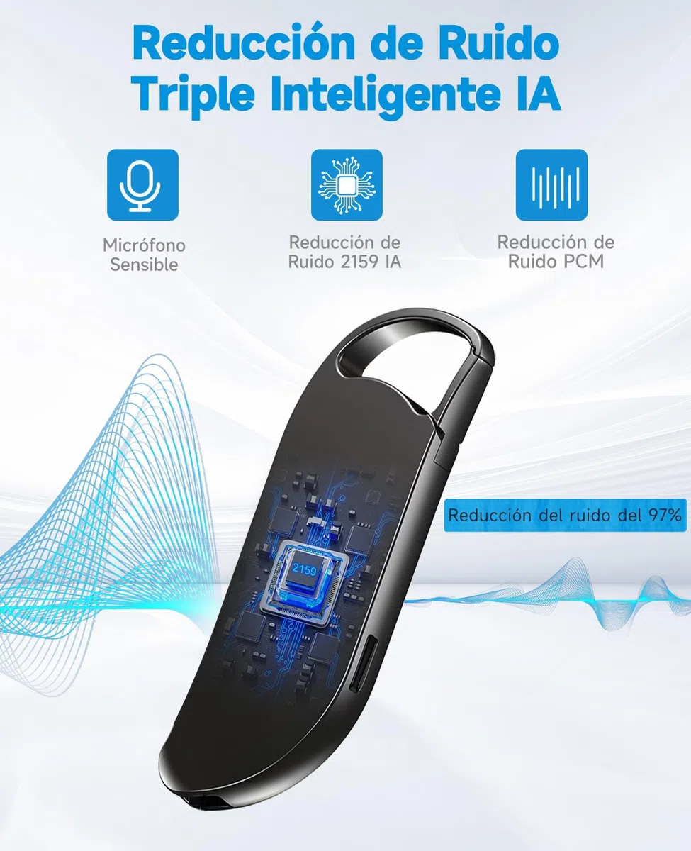 Grabadora de Voz, Vandlion HD Grabadora con 30 Horas de Grabación, USB C Mini Grabadora con Reducción de Ruido para Reuniones Entrevistas Conferencias Clase