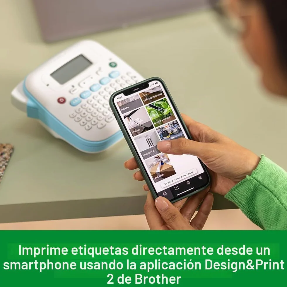 Brother PTN25BT Rotuladora electrónica de sobremesa para el hogar y la Oficina, Pantalla con Vista previa, Bluetooth