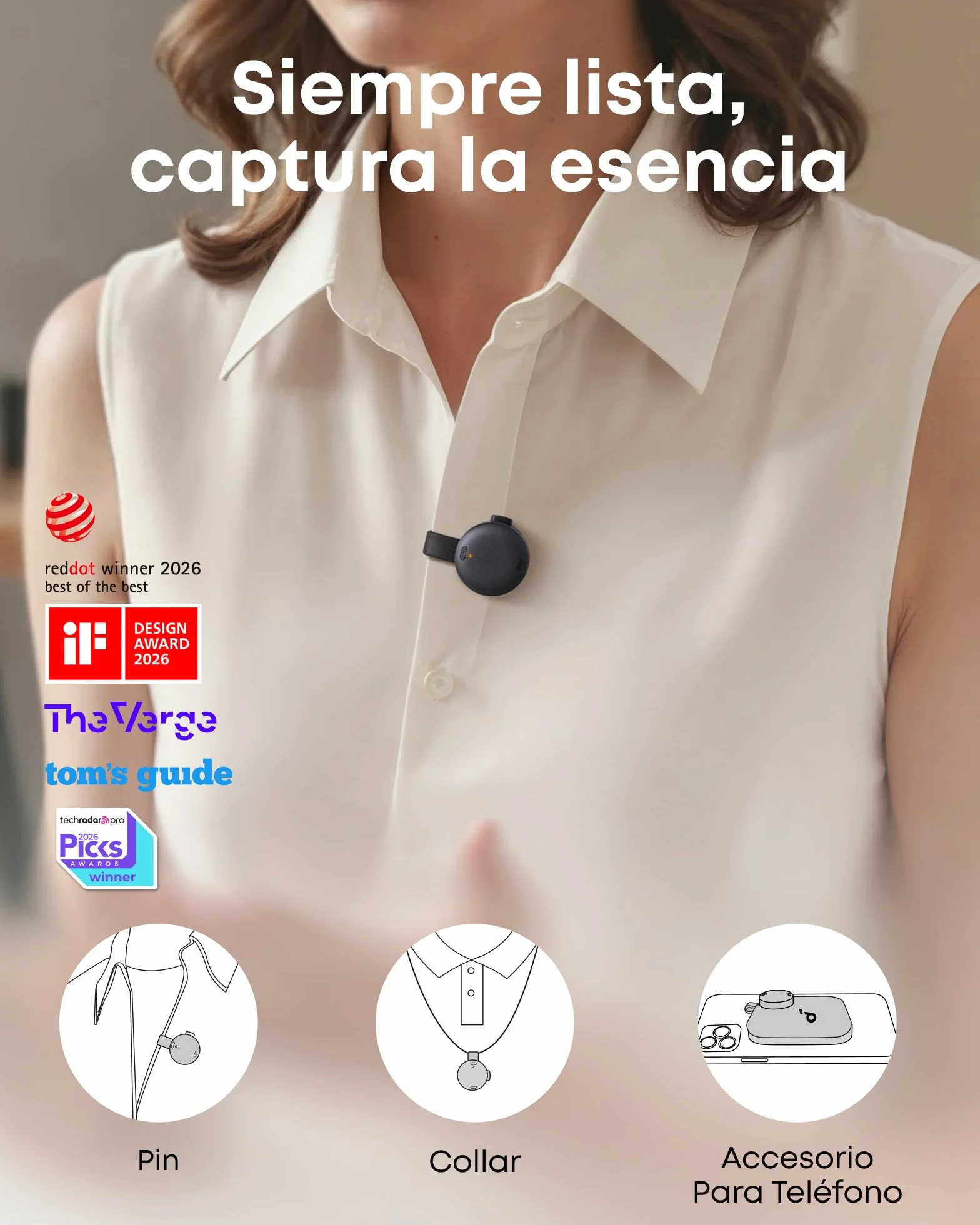 Soundcore Anker Grabadora de Voz Portátil 8GB USB-C Transcripción IA Certificación MFi