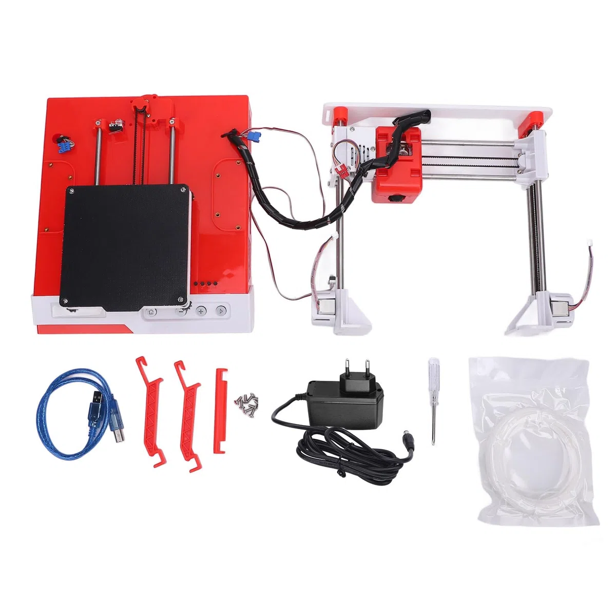 Impresora 3D para principiantes: Ensamblaje Rápido, Rendimiento de Impresión Excepcional, Boquilla de Metal, Tamaño de Impresión de Mm, Tarjeta de 4 GB Incluida (#1)