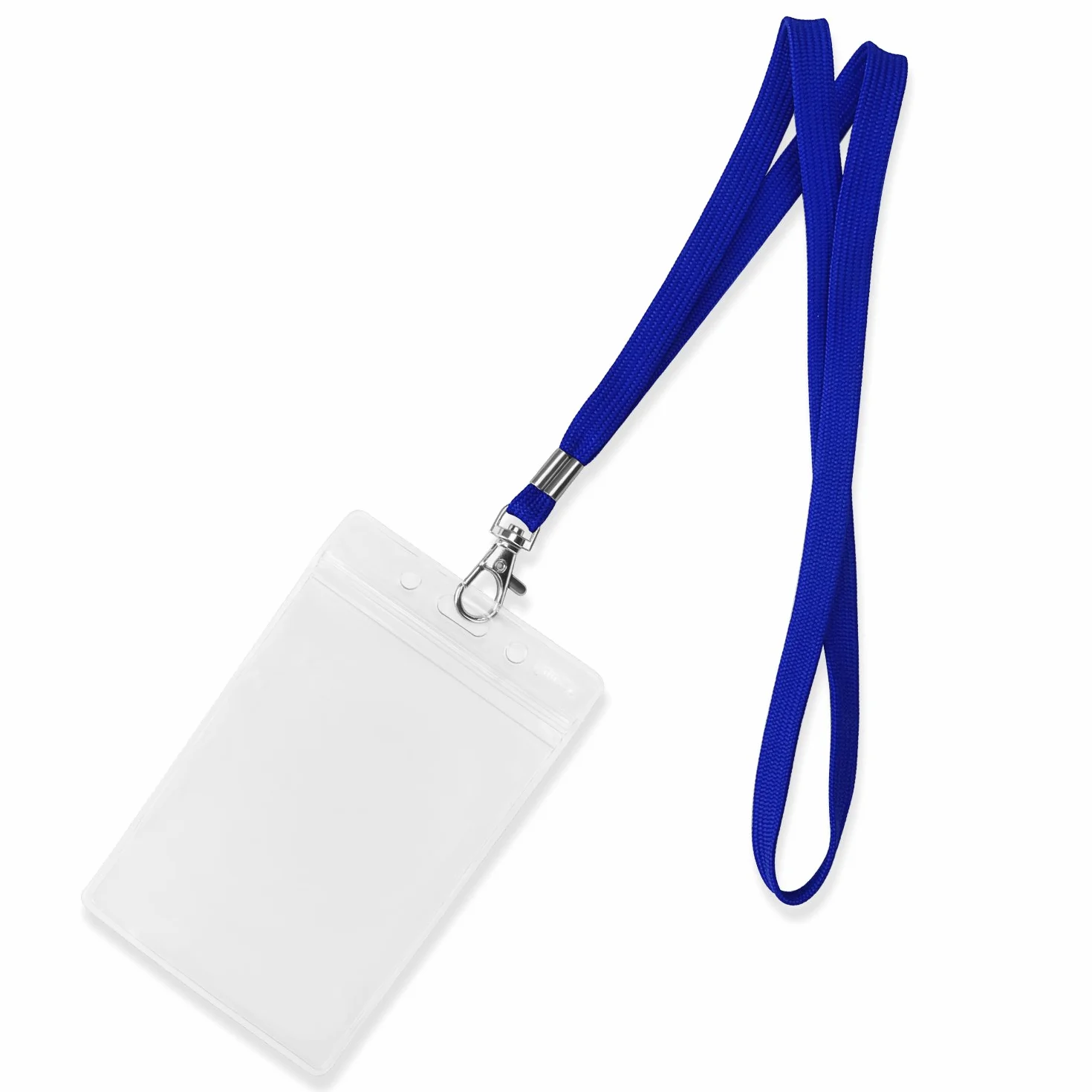 Fushing 100 Piezas De 45cm De La Correa Del Cuello De Acollador Con El Corchete Del Eslabón Giratorio Para Las Tarjetas De La Identificación, Insignias, Llaves, Empleados, Estudiantes, etc (azul)