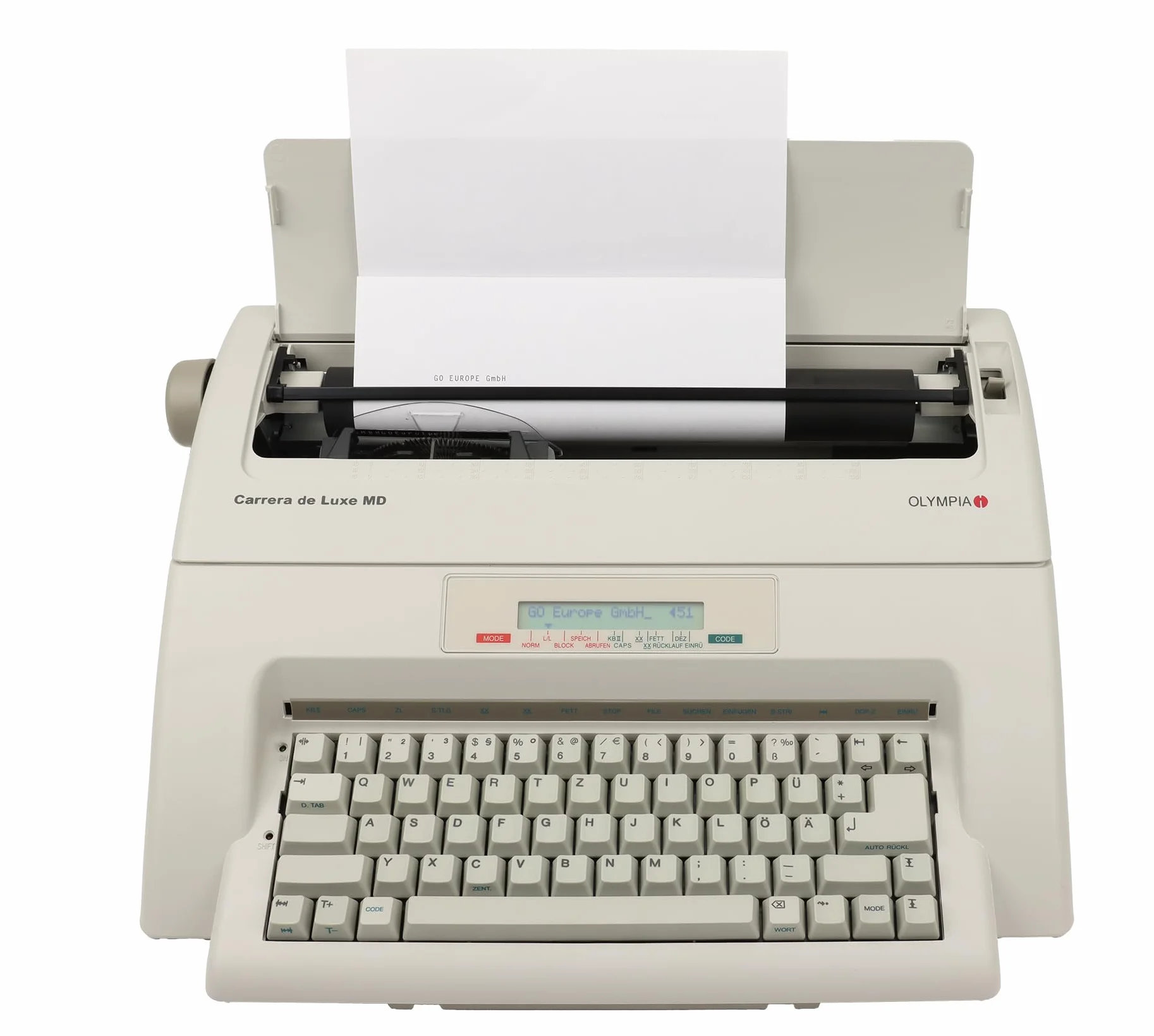 Olympia 252661001 Carrera de luxe MD Máquina de escribir, tamano de letras 10-15