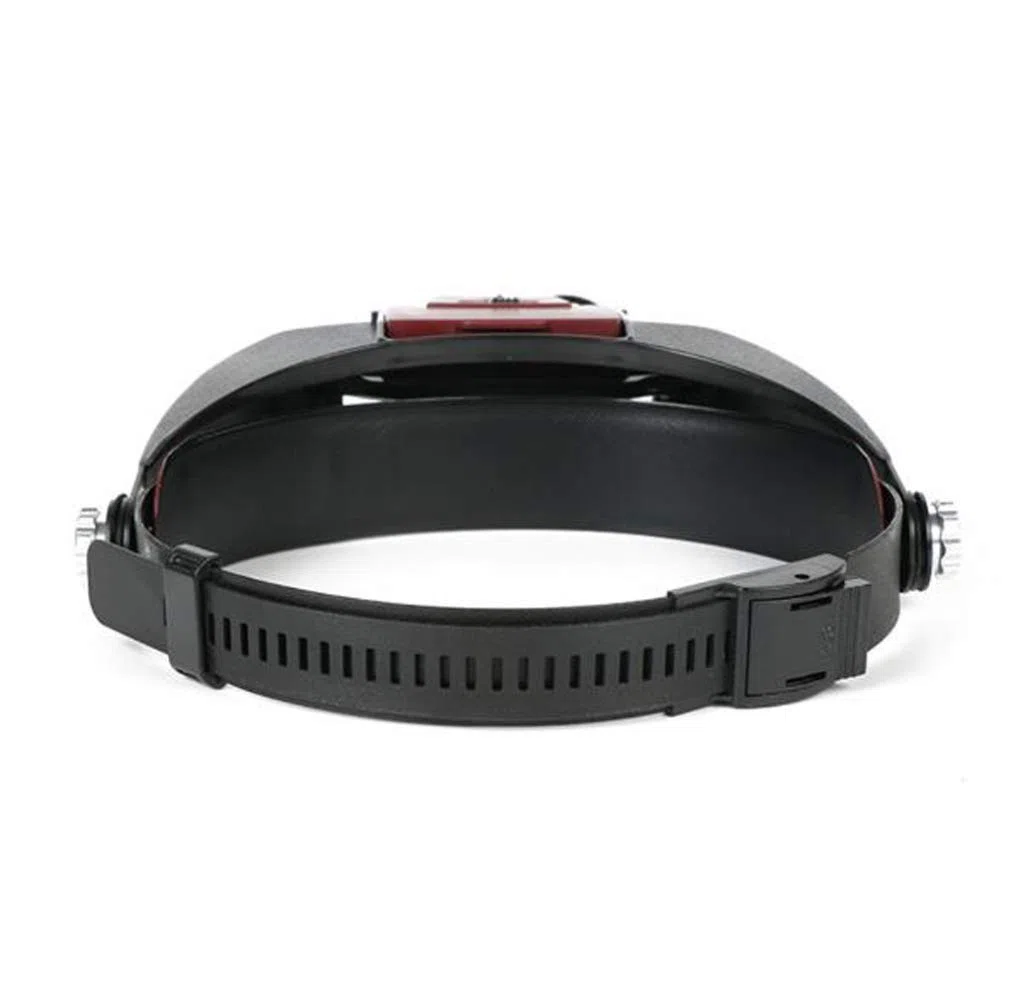 Diadema con luz LED, Visera de Lupa iluminada para Lectura, Lupa de joyería, reparación electrónica de Relojes/Negro de Amor