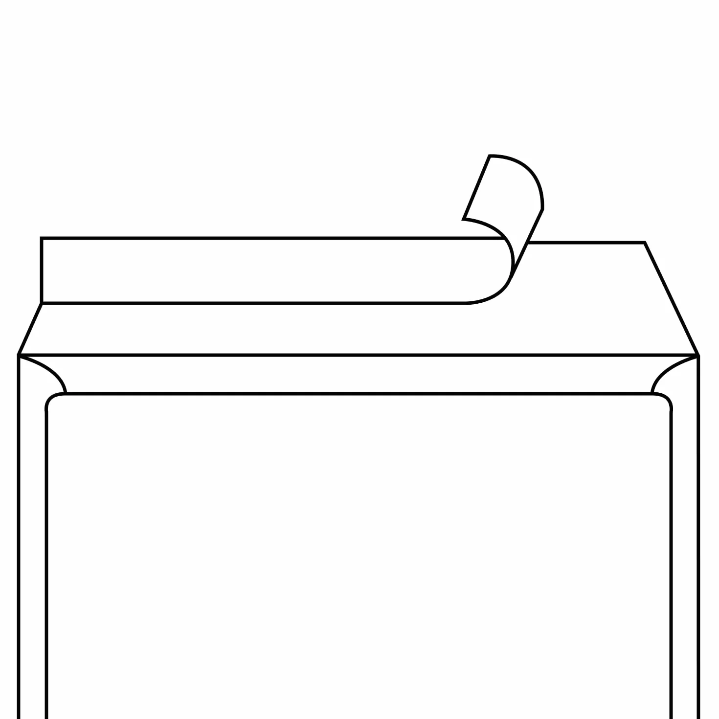 Netuno 500 sobres blanco C5 163 x 229 mm 90 g papel con impresión interior azul sin ventana solapa recta cierre autoadhesivo para A5