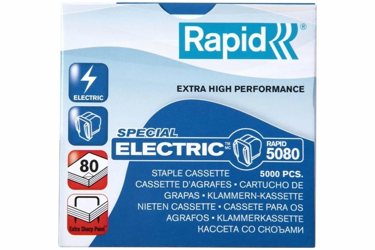 RAPID 20993700 - Cassette grapas 1x5000 para grapadoras eléctricas 5080E