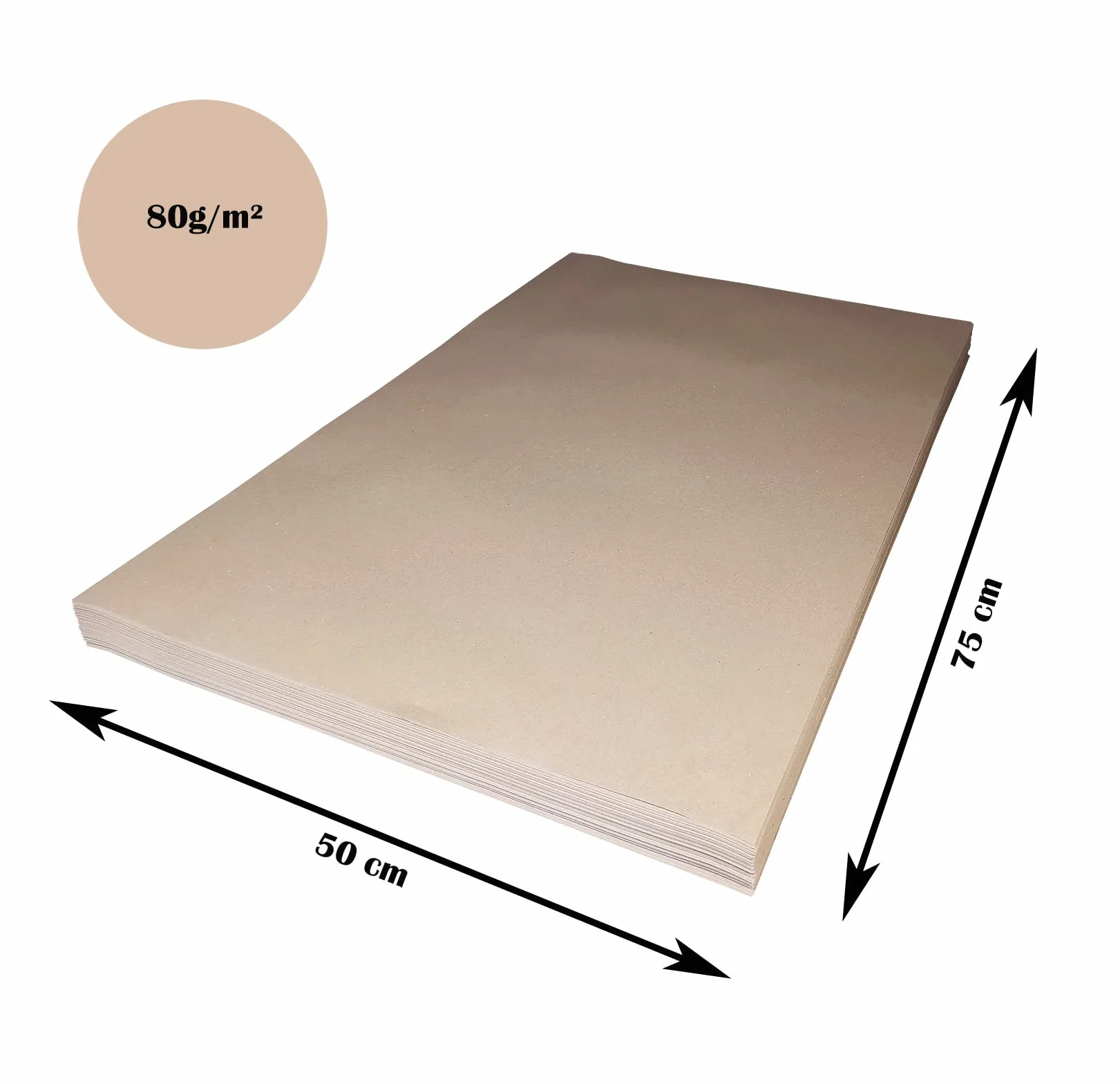 verpacking Papel de lija, 50 x 75 cm, 80 g/m², material de embalaje, relleno (5 kg)