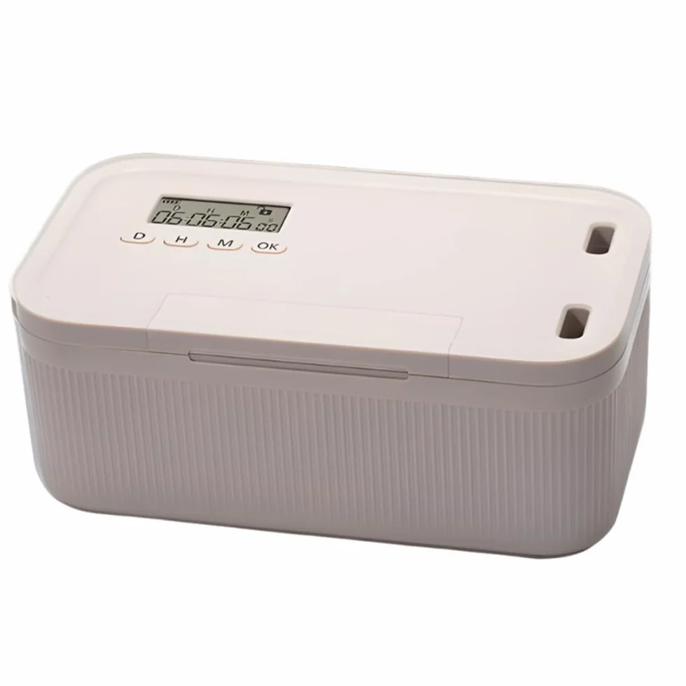 Caja de Seguridad con Temporizador, 23.9 x 13.1 x 9.6 cm, Caja de Autodisciplina, Bloqueo Temporizado para Teléfonos