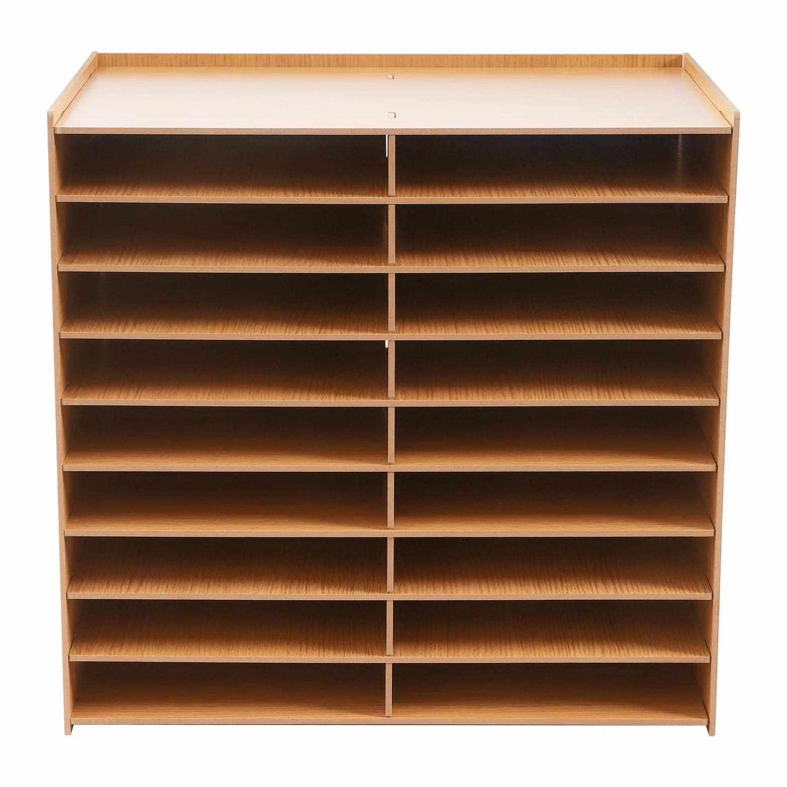 Organizador de escritorio de madera, 5 mm18 compartimentos de madera, bandeja para cartas, bandeja para documentos, bandeja para cartas, de almacenamiento, adecuado para estudio,