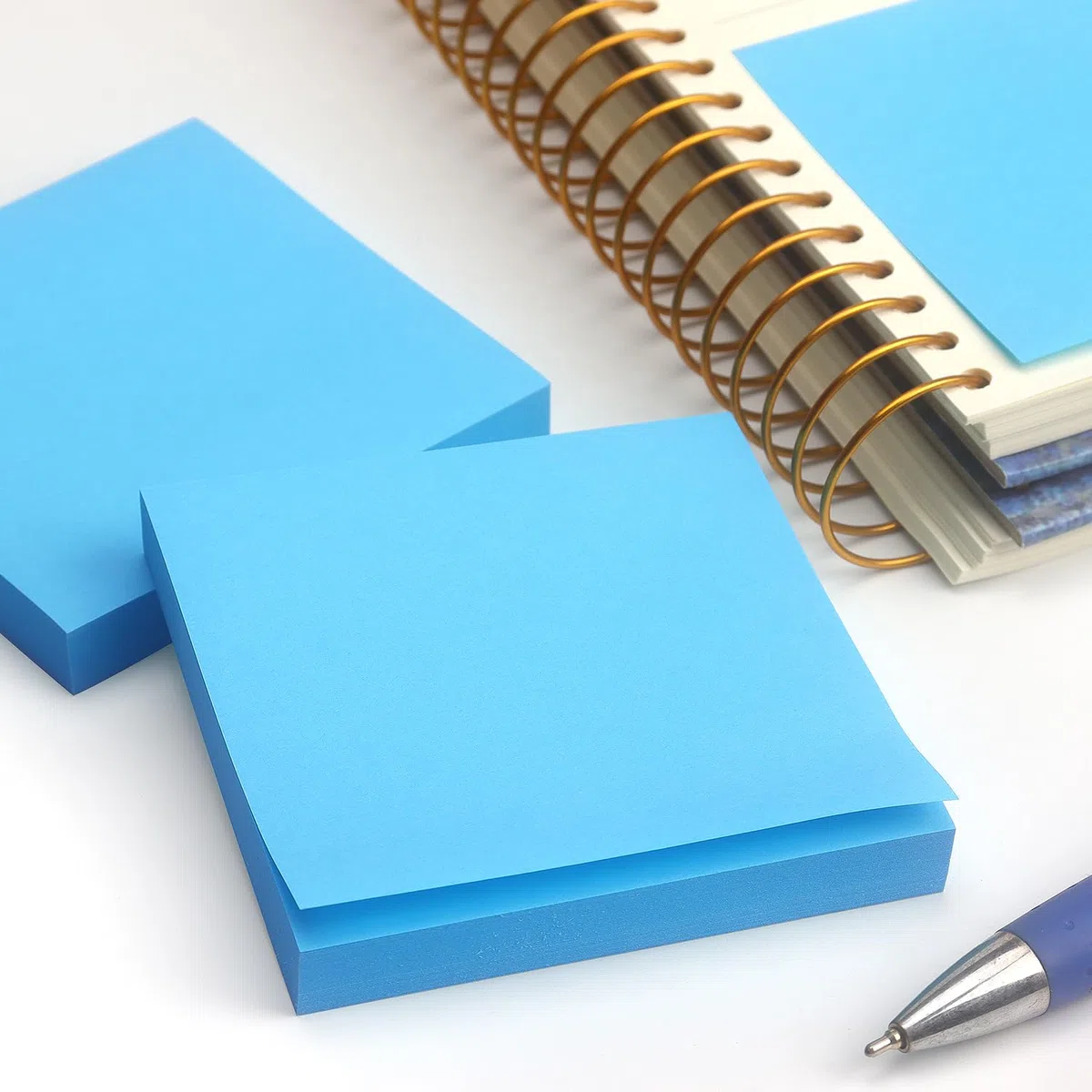 Sticky Notes - Bloc de notas autoadhesivos (6 unidades, 6 unidades, fácil de colocar, para oficina, oficina, oficina, casa, 6 bloques/paquete, 100 hojas/bloc de notas (azul)