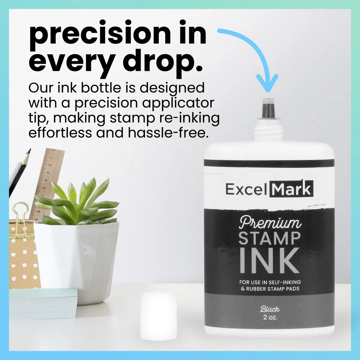 ExcelMark Premium Stamp Ink, 2 oz