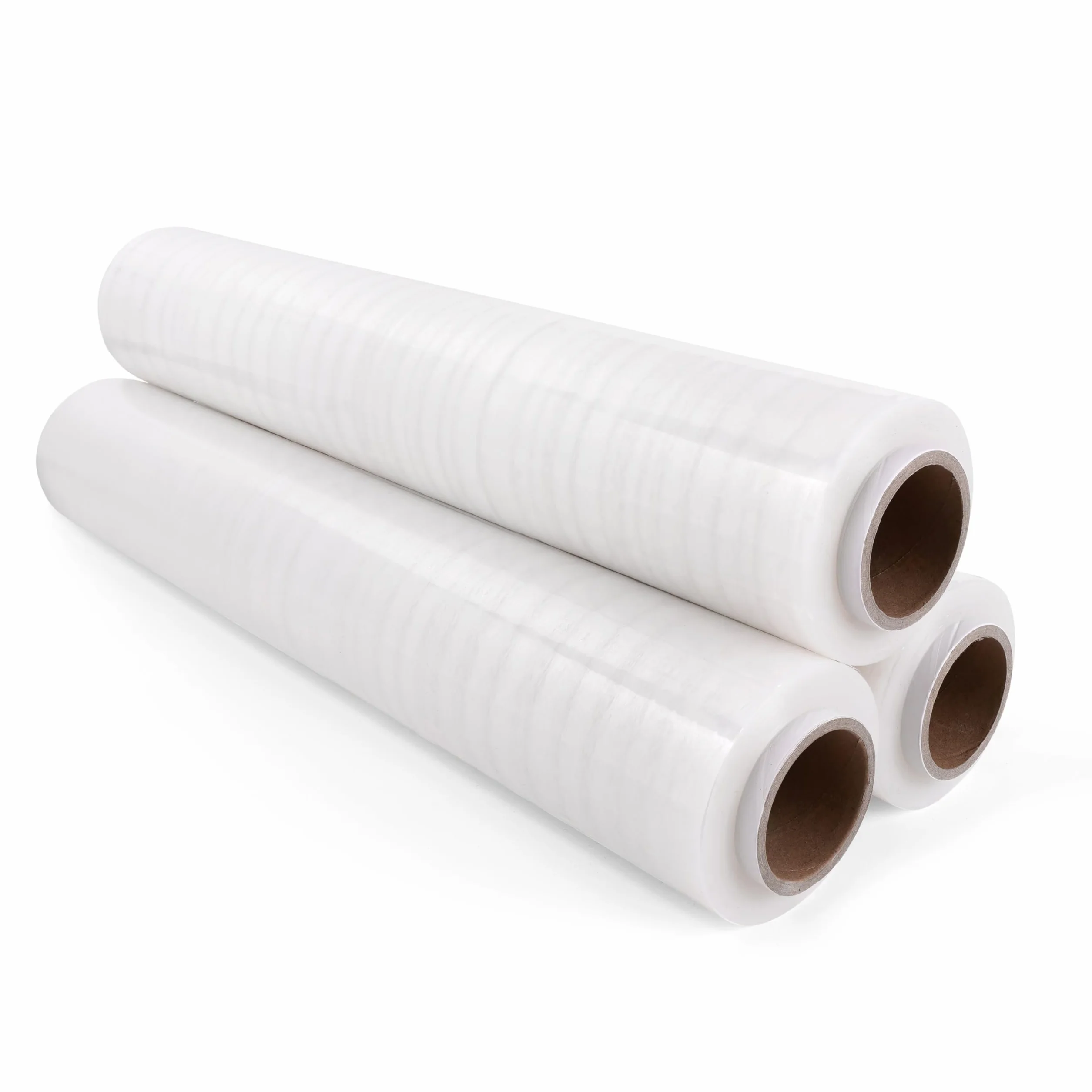 Commerline Film Estirable Transparente 50 cm 2000 g | 3 Rollos | Film de Embalaje Profesional para Mudanzas, Muebles y Cajas | Resistente y de Alta Calidad | Rollo de lámina de embalaje, película de mudanza para muebles, lámina para palés, 300 m de longit