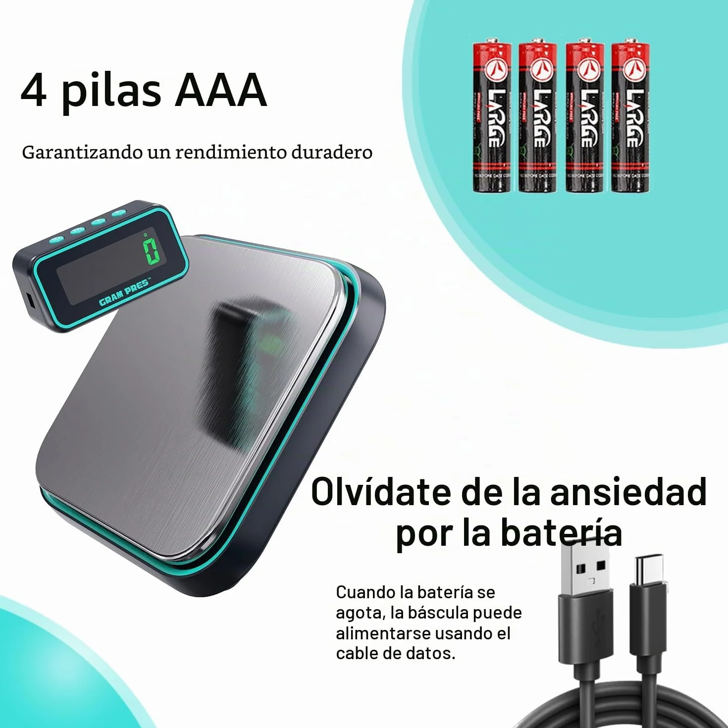 GRAM PRES Báscula de correo digital, 86 lbs/0,1 oz de alta precisión para paquetes con Hold/Tara/pantalla LCD separada, báscula postal de acero inoxidable, báscula de paquetes para pequeñas empresas,