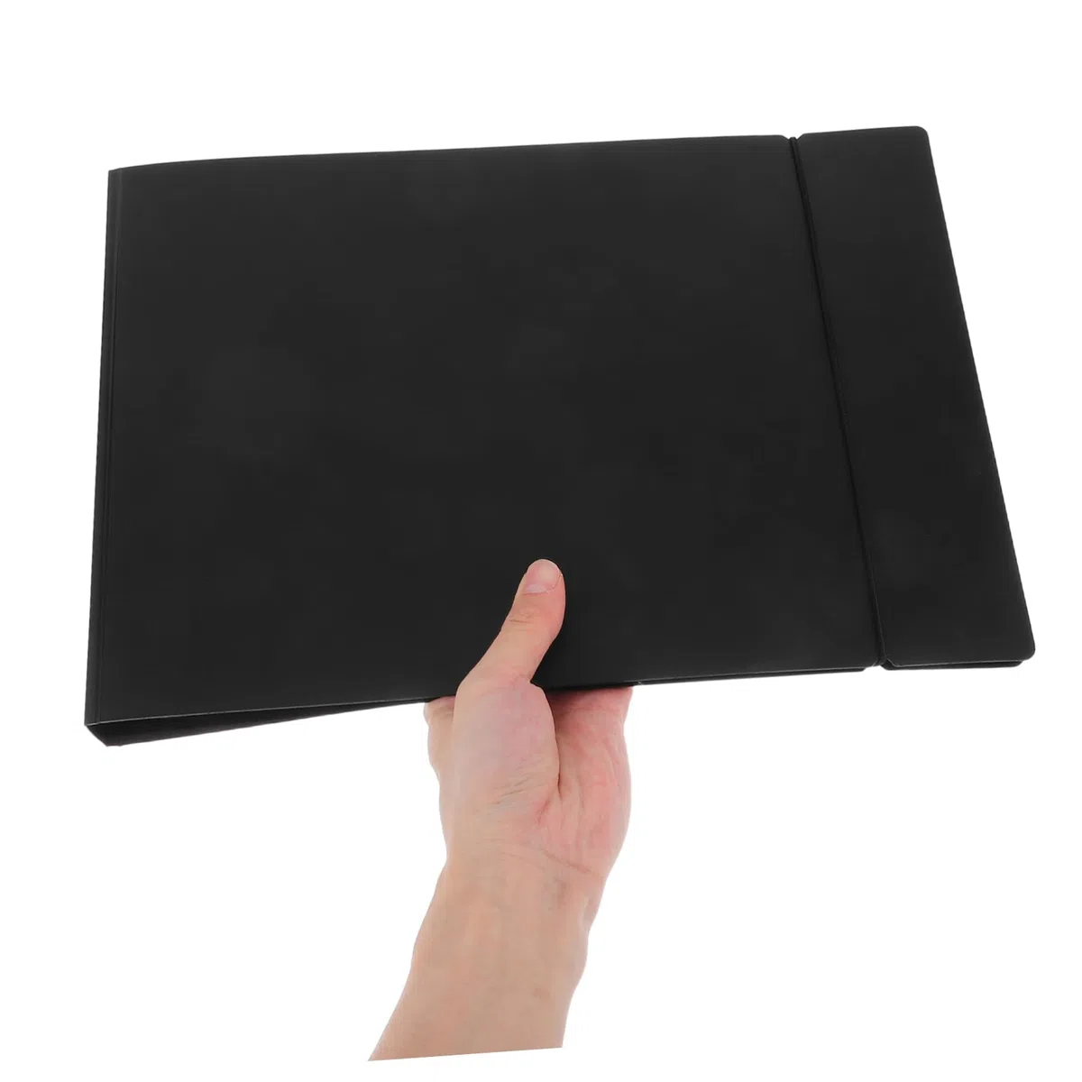 Carpeta de Chequera Negra de Plástico con Amplia Capacidad y Funcionalidad Versátil para Organizar Facturas y Documentos en Oficina o Casa