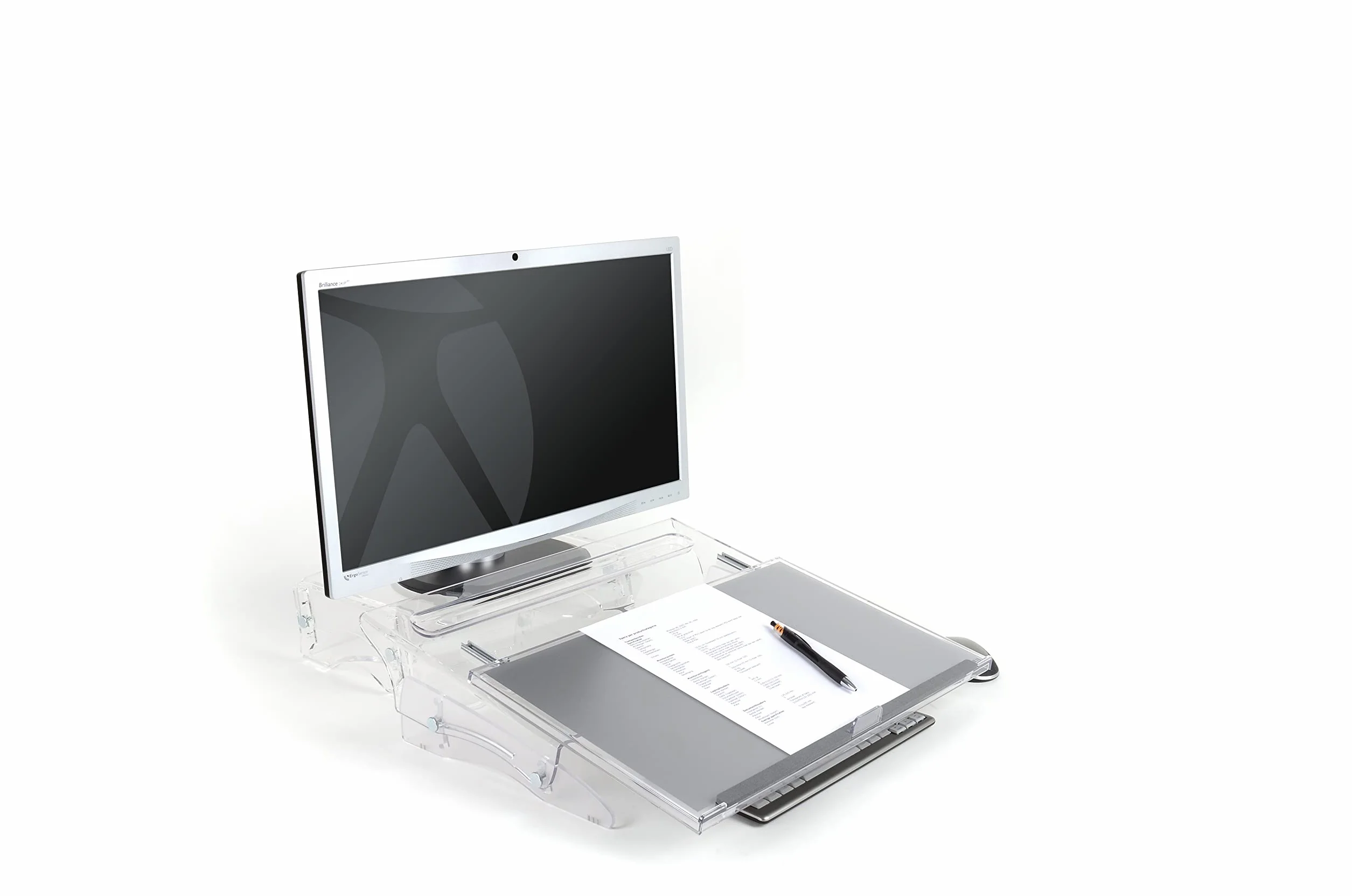 BakkerElkhuizen FlexDesk 640 - Soporte portátil para escribir, transparente