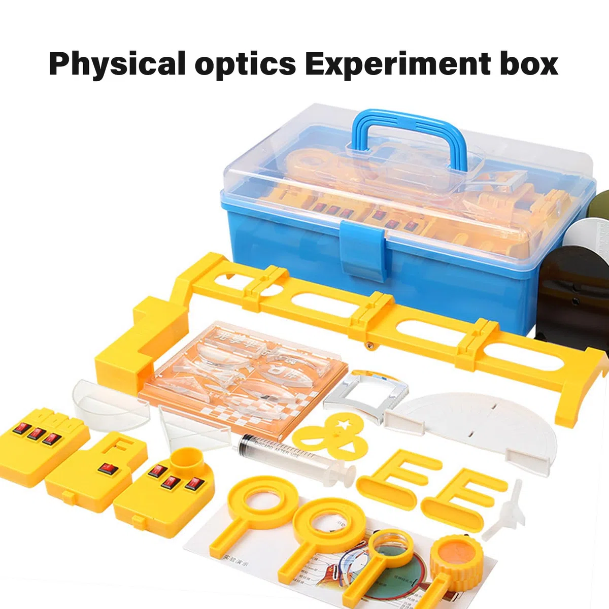 Caja de experimentos de óptica educativa Montaje rápido Óptica física Ayuda didáctica para laboratorios de ciencias Demostraciones de enseñanza Equipo de laboratorio de física