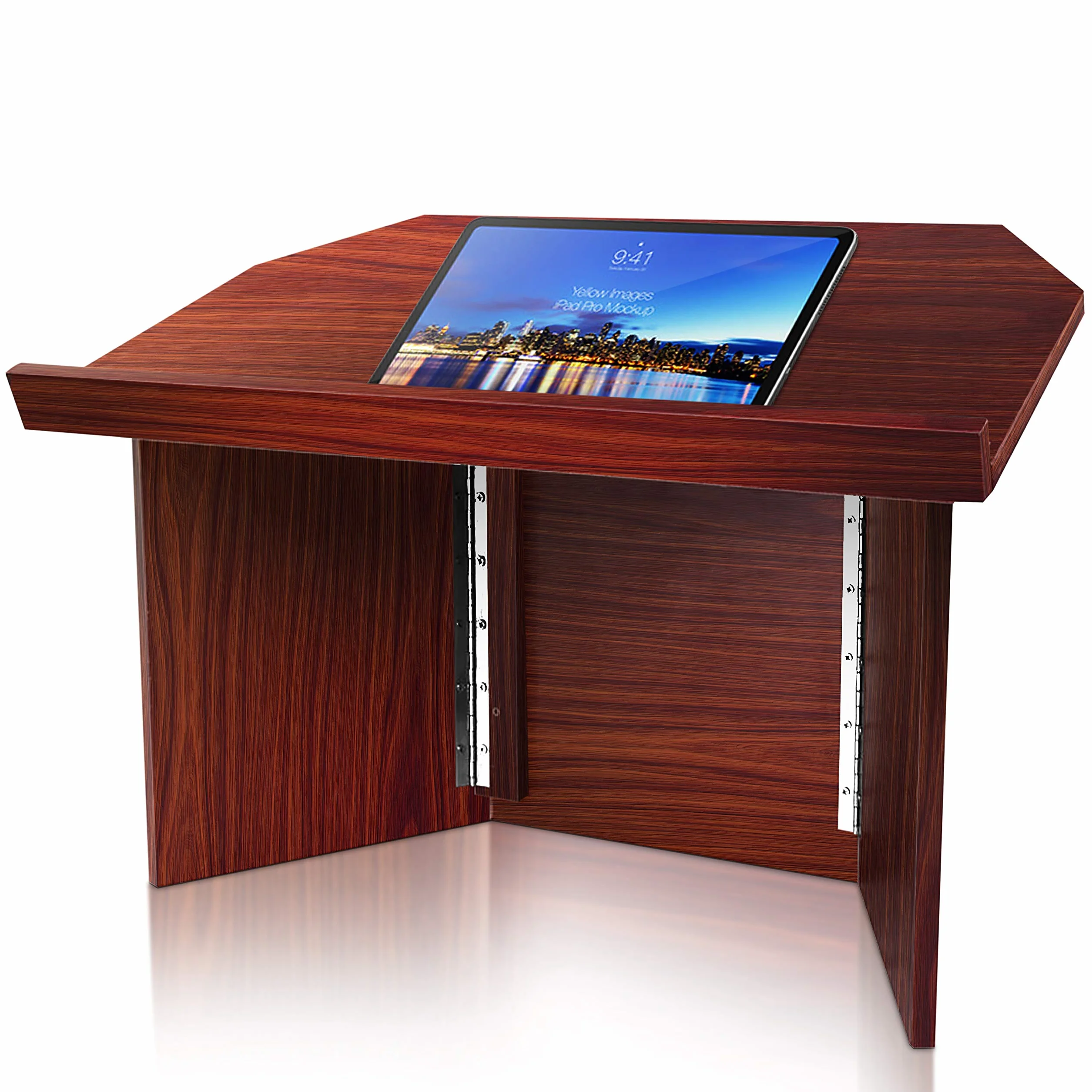 Pyle atril de escritorio, Plegable, Soporte, Podio de mesa para clases, Profesores, Conferencistas, Clases, Ideal para portatiles, Libros y material didactico