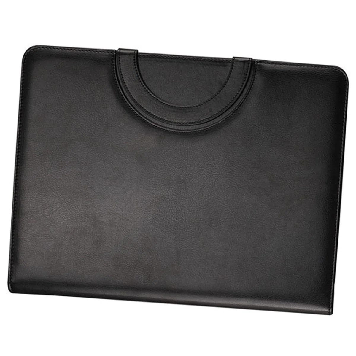 Carpeta de Negocios A4 con Cremallera, Pu Negro Elegante | Incluye Cuaderno A4, Varios Compartimentos, Formato Portátil y Acabado de Cuero Sintético