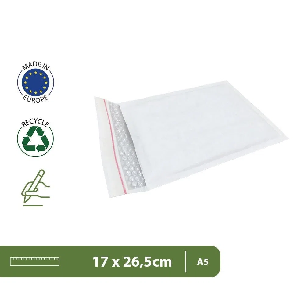 Loto de 120 sobres A5-21x15 cm - kraft y burbujas - Pack & Move