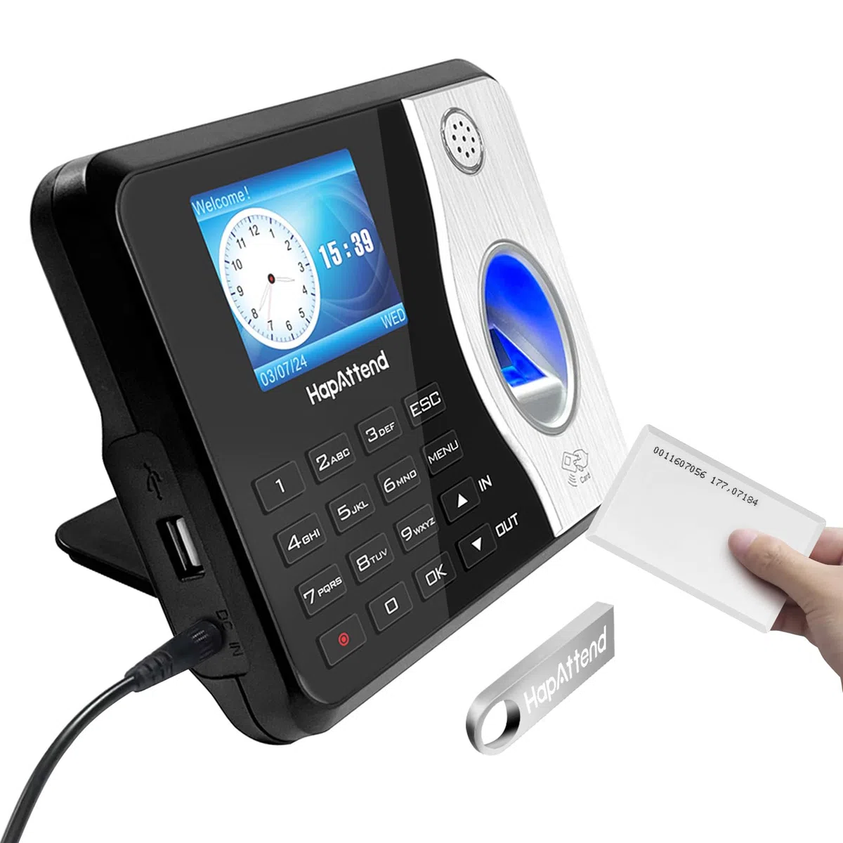 Tarjetas RFID compatibles con reloj de tiempo MB1, MB2, TC1, TC2, TC7 – Insignias delgadas de proximidad RFID, para HapAttend H1, H2, H3, relojes de tiempo para pequeñas empresas, 10 unidades