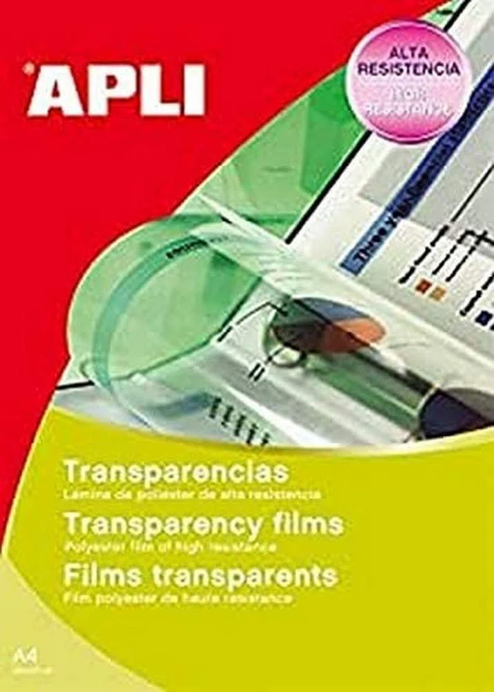 APLI 10290 -Transparencias autoadhesivas sin banda para inkjet 10 hojas A4