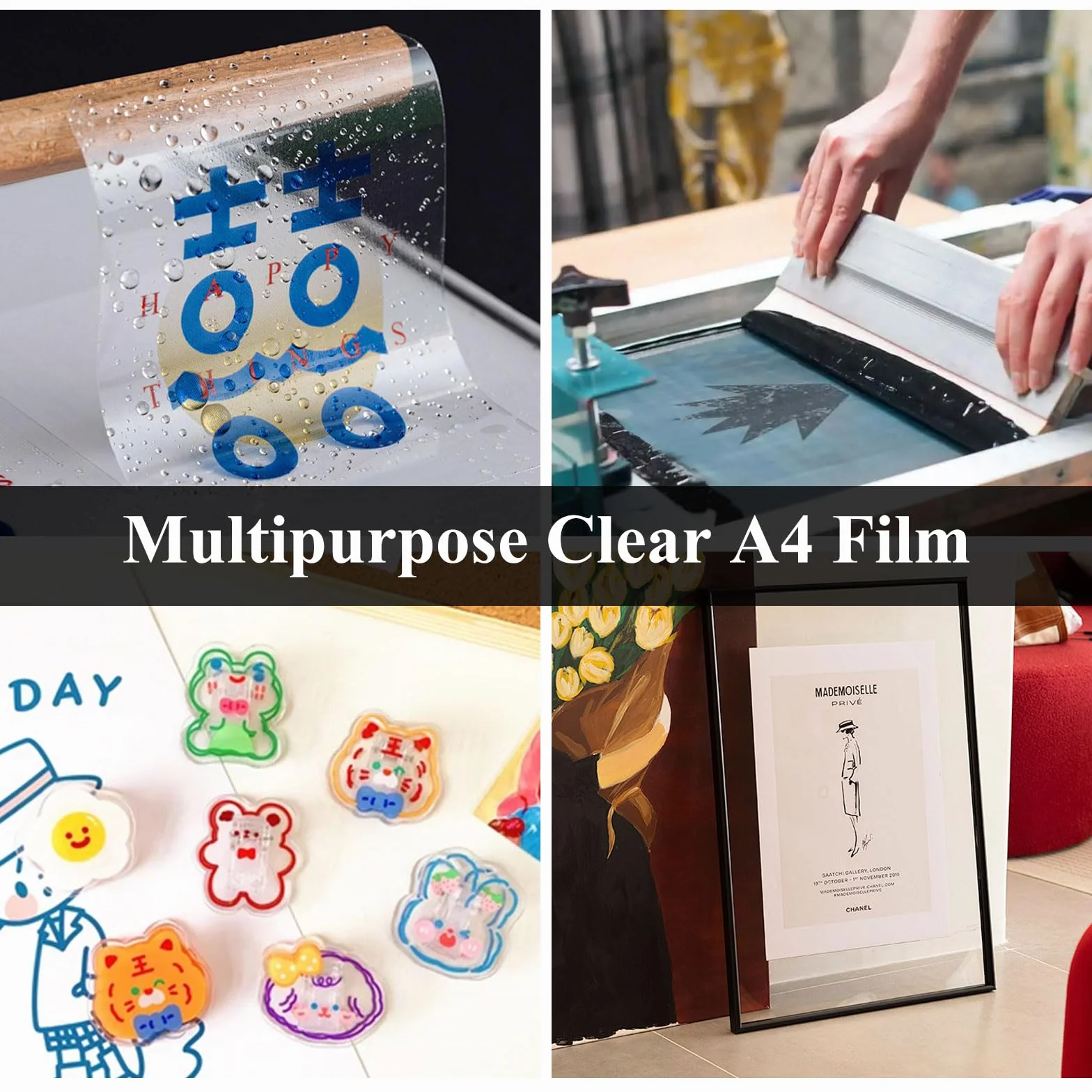150 hojas de acetato A4 para impresora de inyección de tinta, película transparente impresa con láser, película superior para proyector OHP