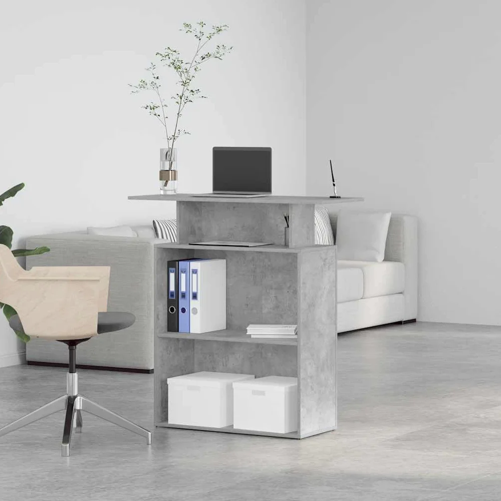 Mostrador de recepción Gris hormigón 100x40x104 cm