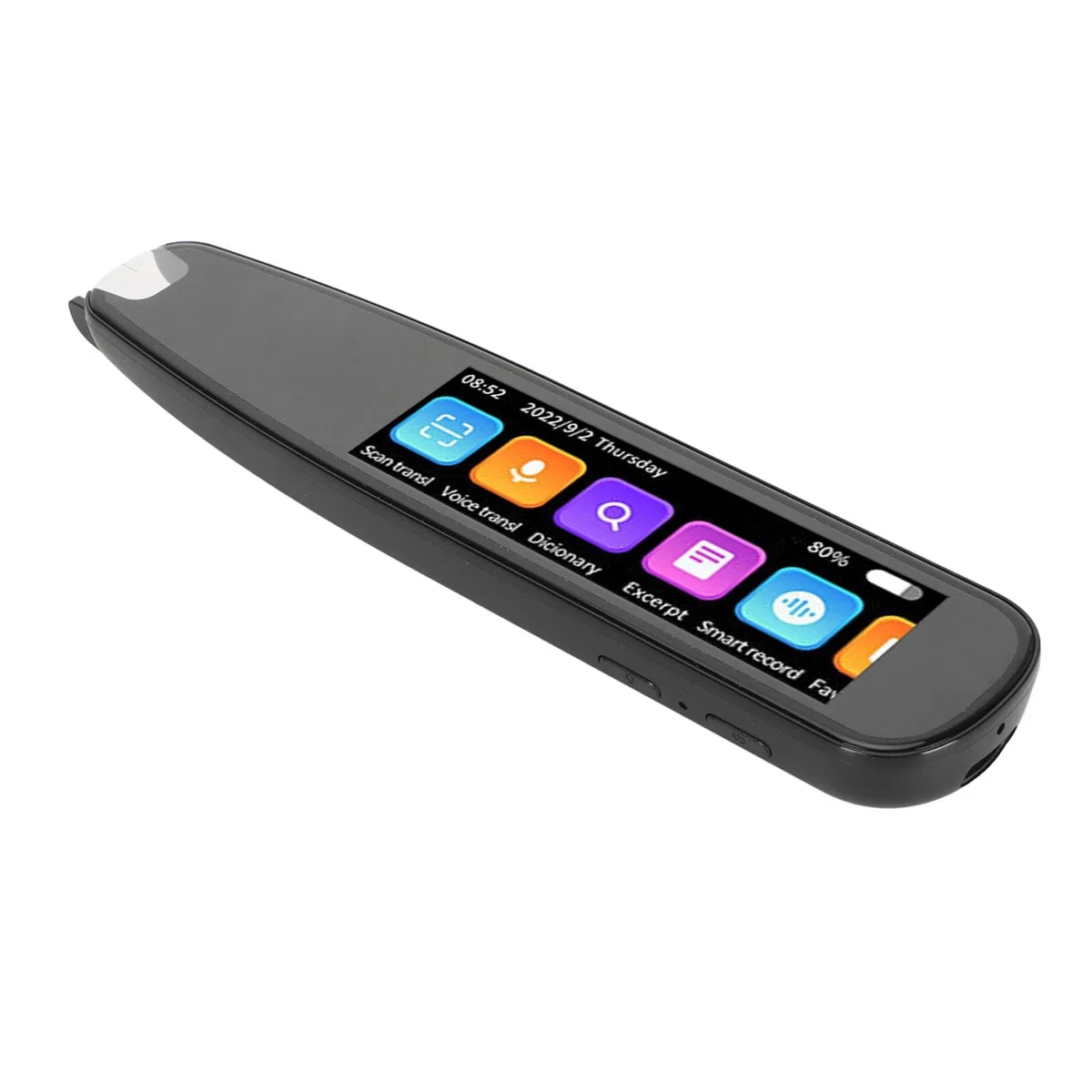 Bolígrafo de Traducción con Pantalla de 3,7 Pulgadas, Escáner en Línea/sin Conexión de 12 Idiomas, Traductor de Voz y Transcripción de Texto para Viajes, Estudio y Negocios, 99% de Precisión,
