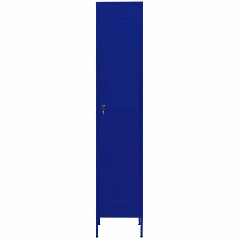 vidaXL Armario Taquilla Casillero de Acero Azul Marino 35x46x180 cm