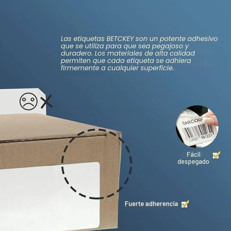 BETCKEY 10 Rollos DK-22205 Cinta Continua Papel Térmico 62mm x 30.48m Compatible Brother QL