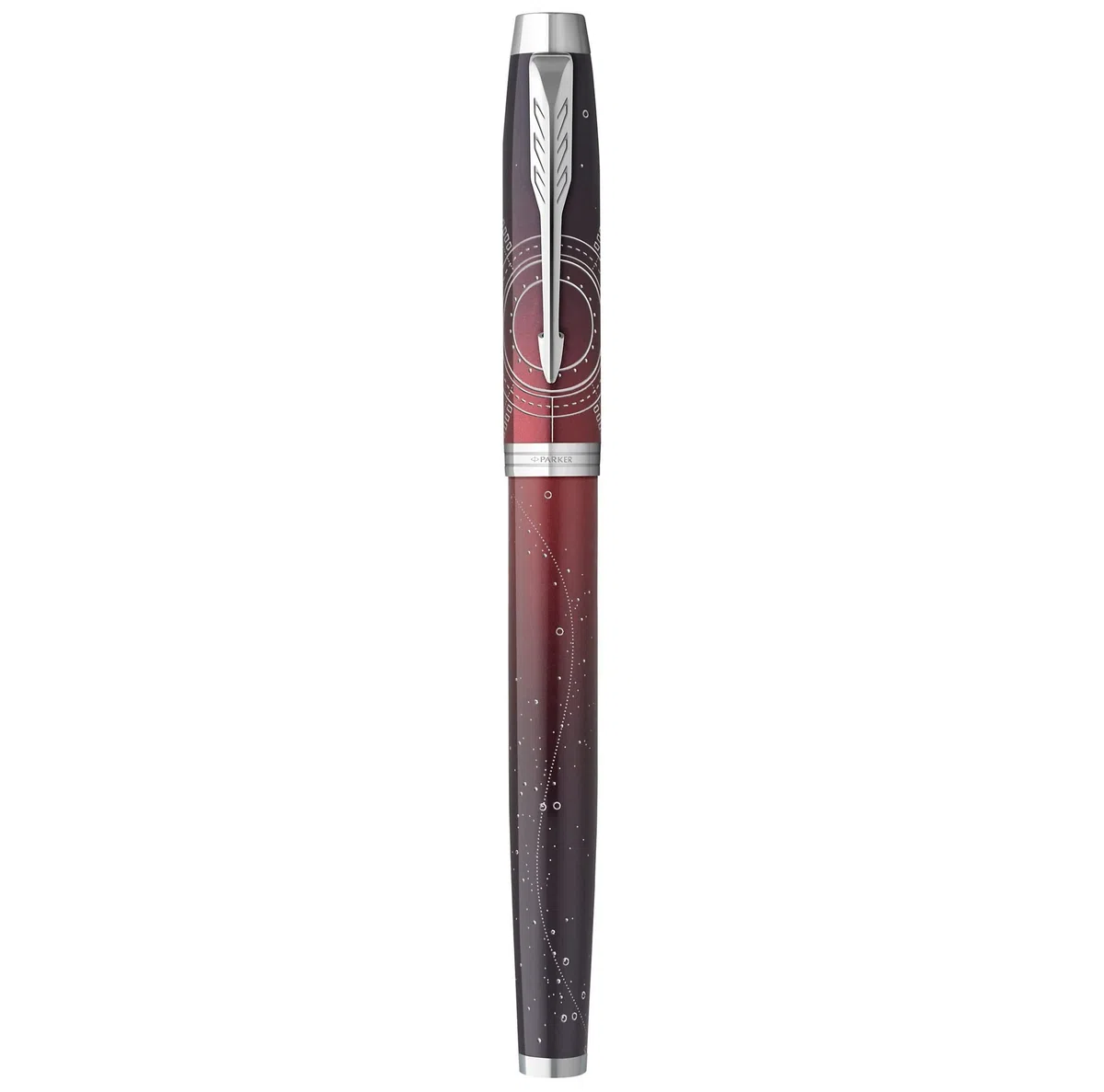 Parker IM Premium Portal, pluma estilográfica, gradiente rojo, pluma fina, tinta azul, caja de regalo