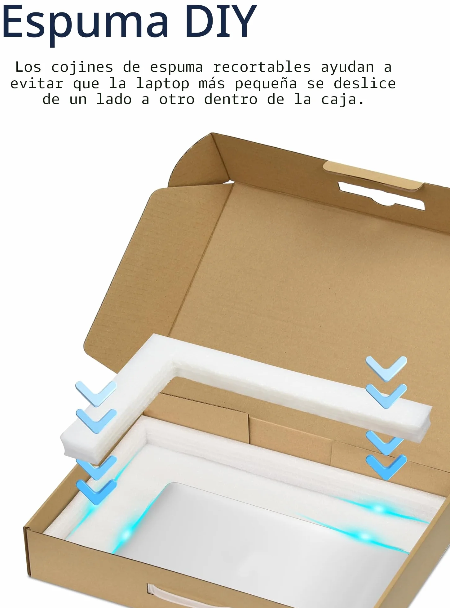 Orionstar Caja para portátil con espuma protectora para portátiles de hasta 17,3 pulgadas, caja de cartón para ordenador portátil, caja de envío para portátil