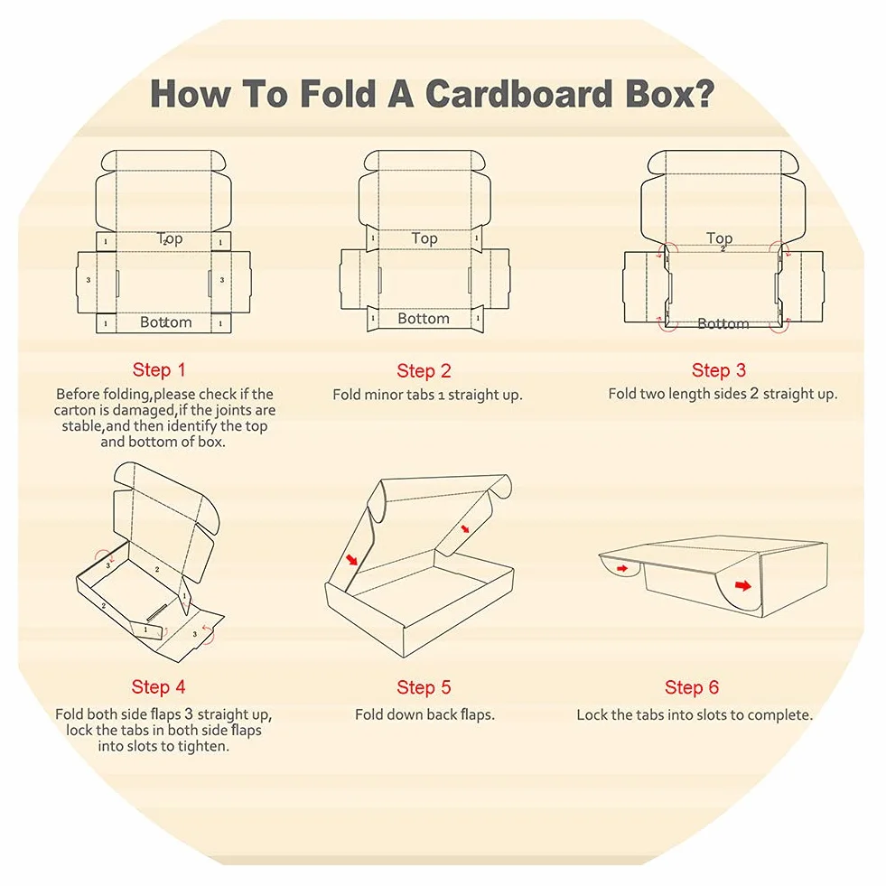 Cajas de Carton con Tapa 21,4 x 14,7 x 4,8cm 25 Pack Kraft Marrón