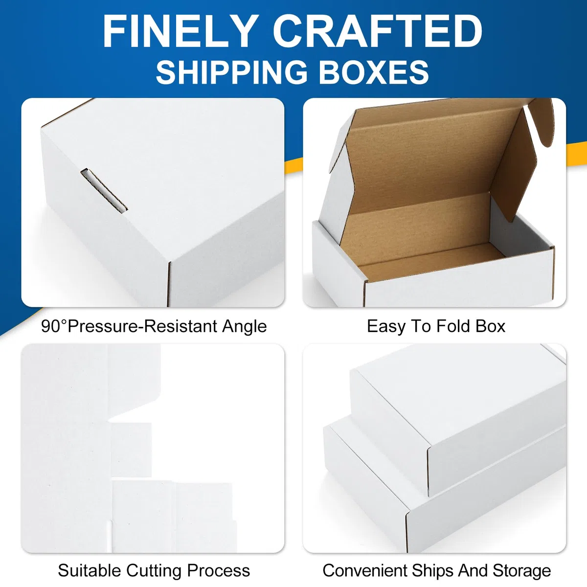 Famagic Cajas de embalaje pequeñas de 9 x 6 x 2, paquete de 25 cajas de envío blancas, cajas de cartón corrugado para pequeñas empresas, cajas de correo para embalaje, a granel