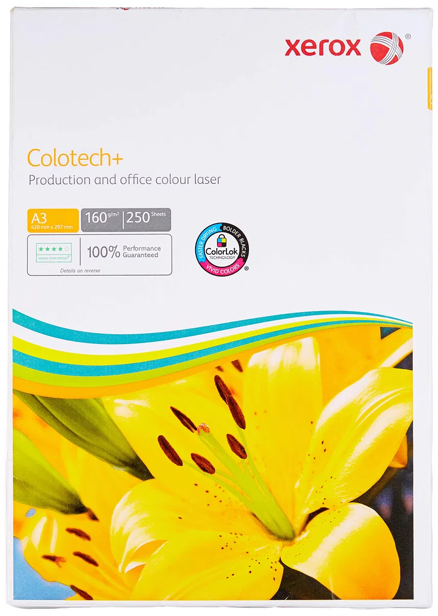Xerox Colotech+ - Papel A3 de alta calidad, 160 g/m², 250 hojas, color blanco
