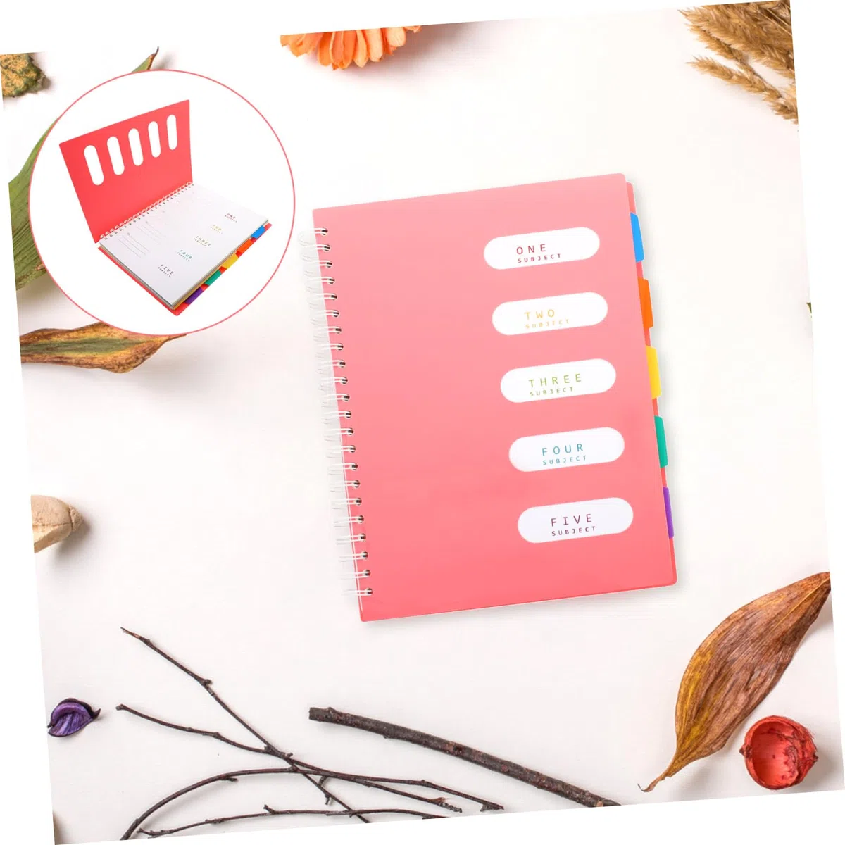 NUOBESTY Cuaderno de Espiral Libreta de Líneas para Escritura Bloc de Notas de Diario para Uso Escolar y Oficina Útiles Escolares Prácticos