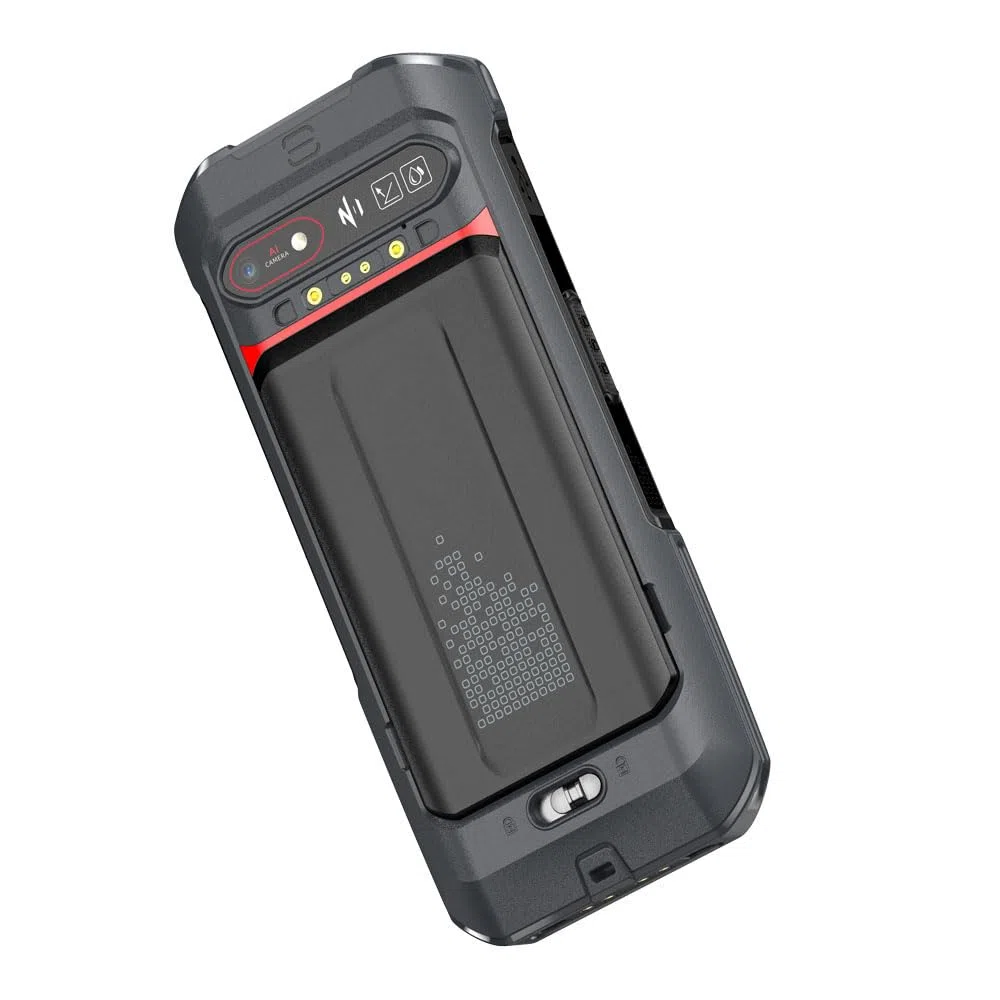 [Android 13 + 2D escáner] RUGILINE - Ordenador móvil con escáner de código de barras 2D de 5.5 pulgadas, PDA, compatible con NFC inalámbrico Wi-Fi 4G LTE para entrega en almacén, inventario minorista,
