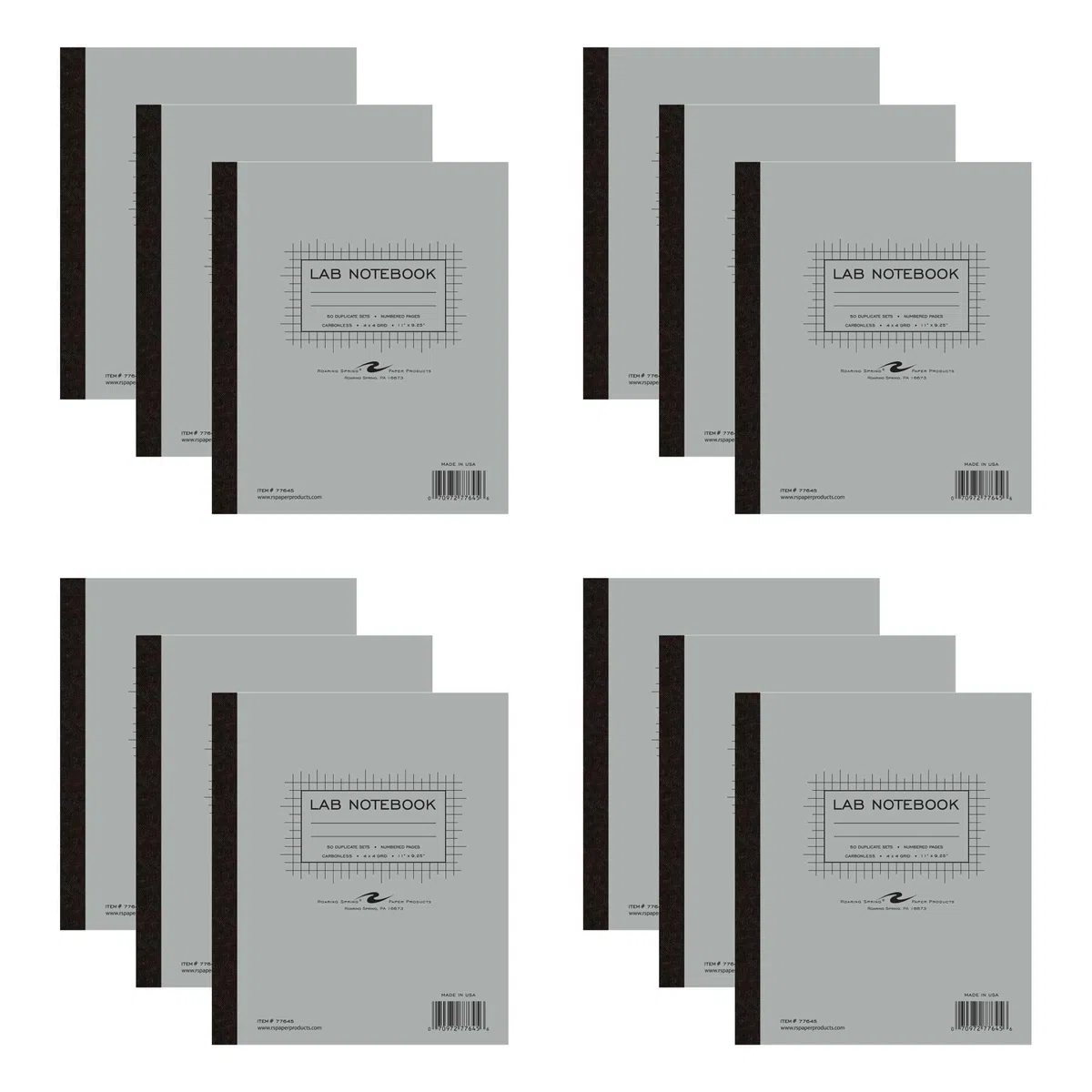 ROARING SPRING Science Laboratory Notebooks 11 x9.25