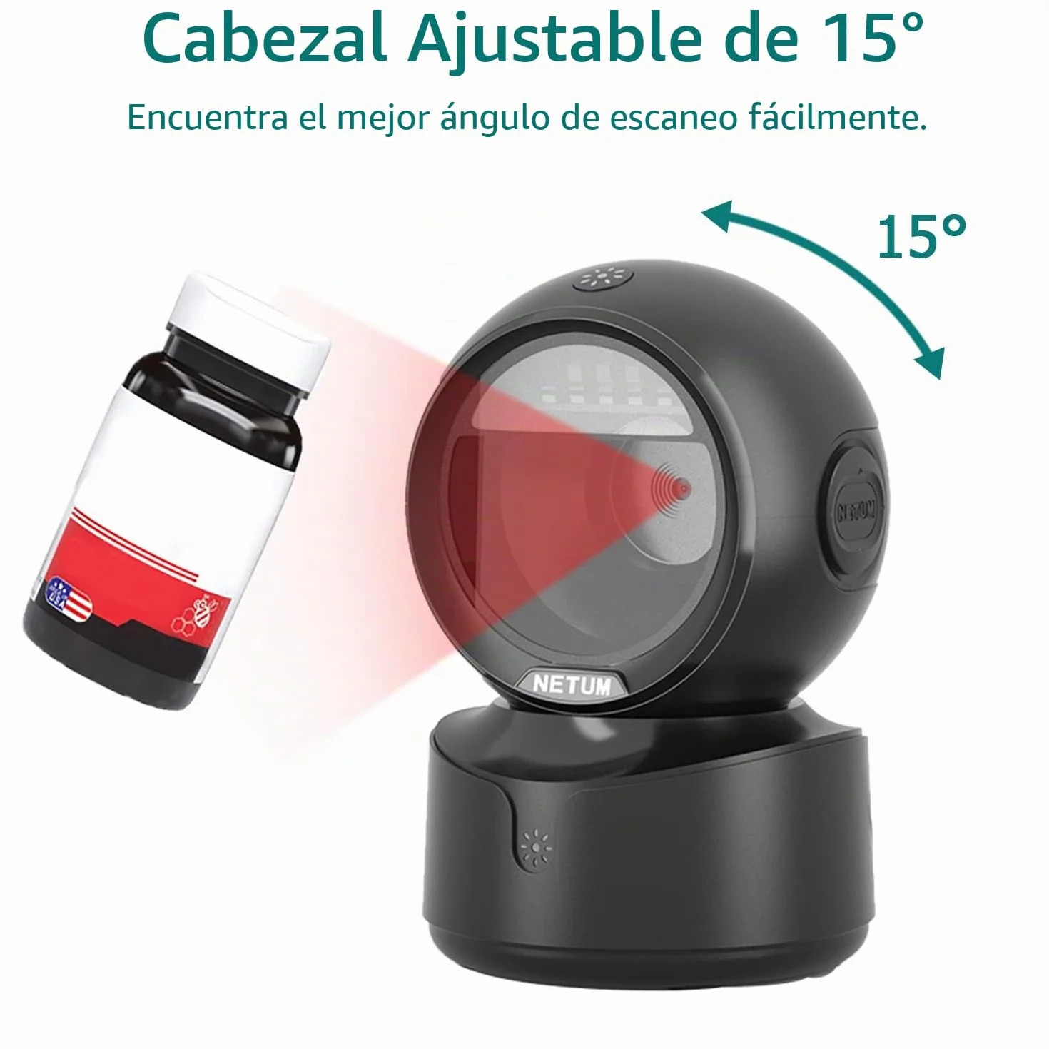 NetumScan Escáner de código de Barras USB con Cable 1D 2D QR Lector de código de Barras para supermercado Tienda minorista Almacén Sistema POS NSA5
