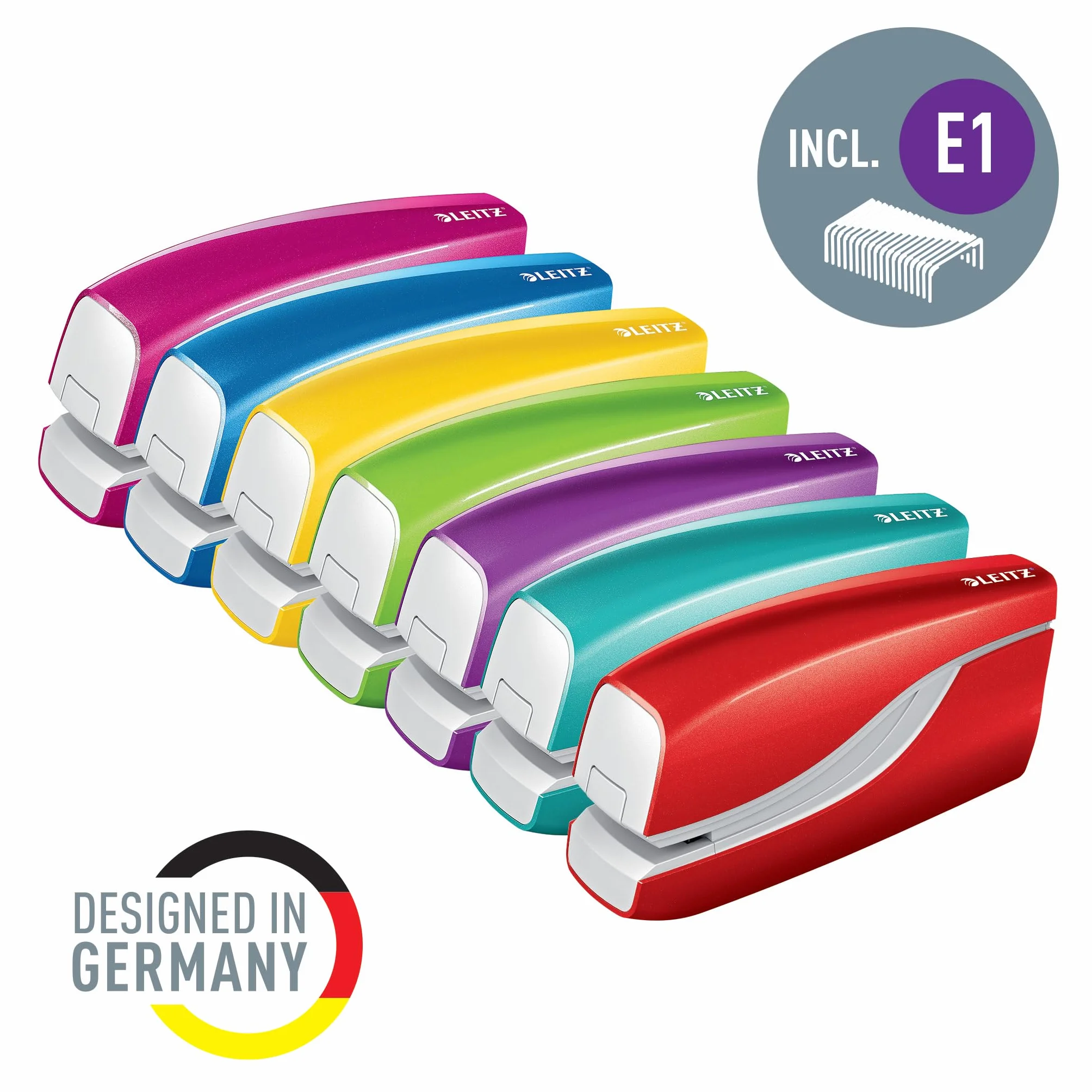 Leitz Stapler - Grapadora (funciona con pilas), color negro