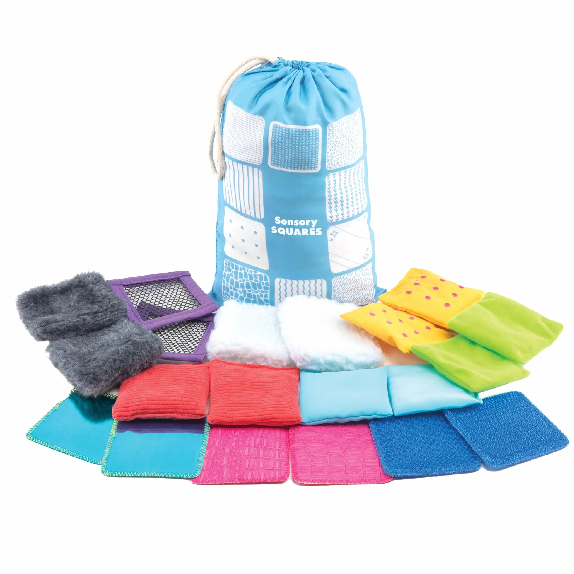 Learning Resources Teachable Touchables Cuadrados con Texturas Juego Sensorial Táctil, 20 Piezas, Multicolor, 6 cm, Juguete Educativo para Niños, Estimulación Sensorial