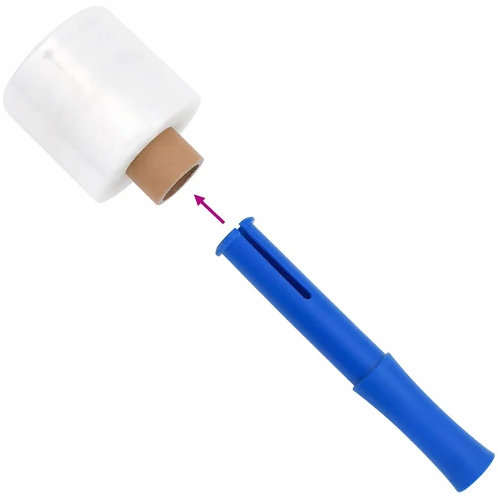 Láminas elásticas transparentes de 23 micras de 10 cm x 300 m, de polietileno, con asa, material de embalaje para almacenamiento, transporte, mudanza, cartón y protección contra el polvo
